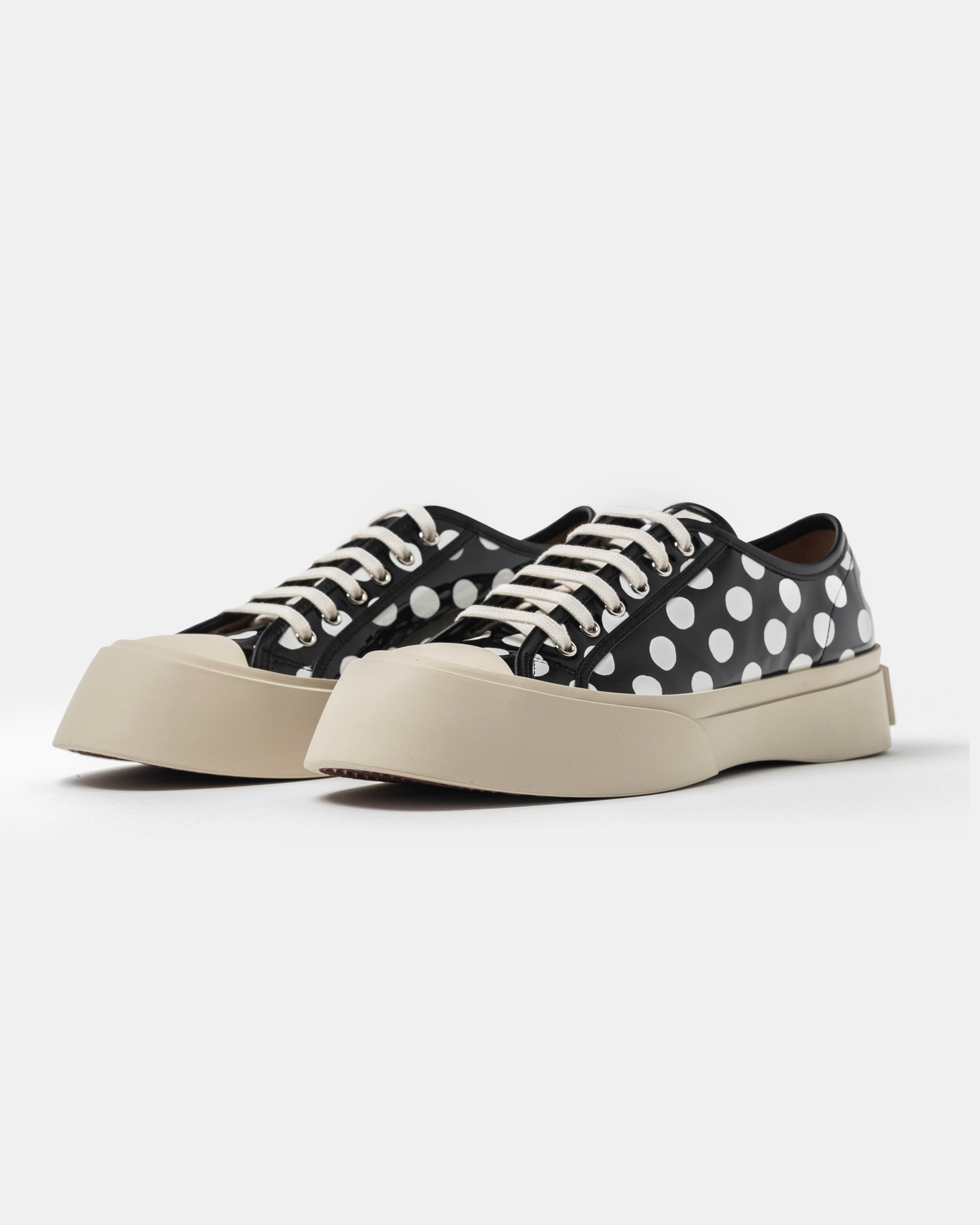 Pablo Lace-Up in Black and White Spot