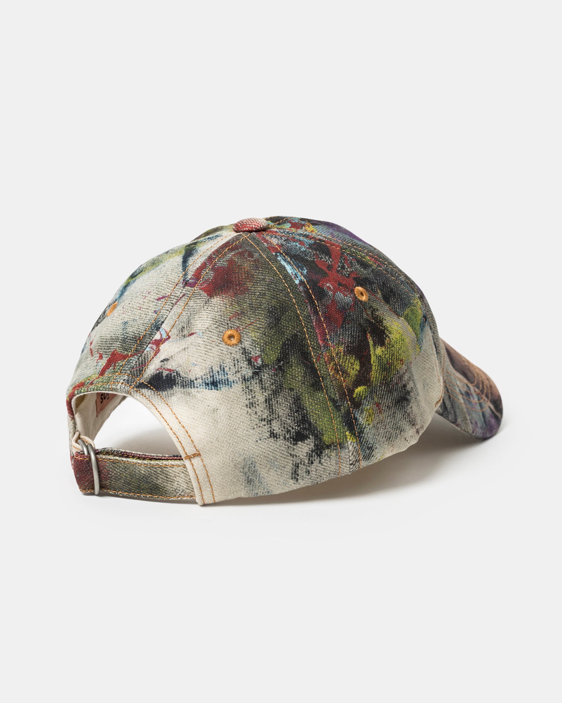Distressed Printed Cap in Multi