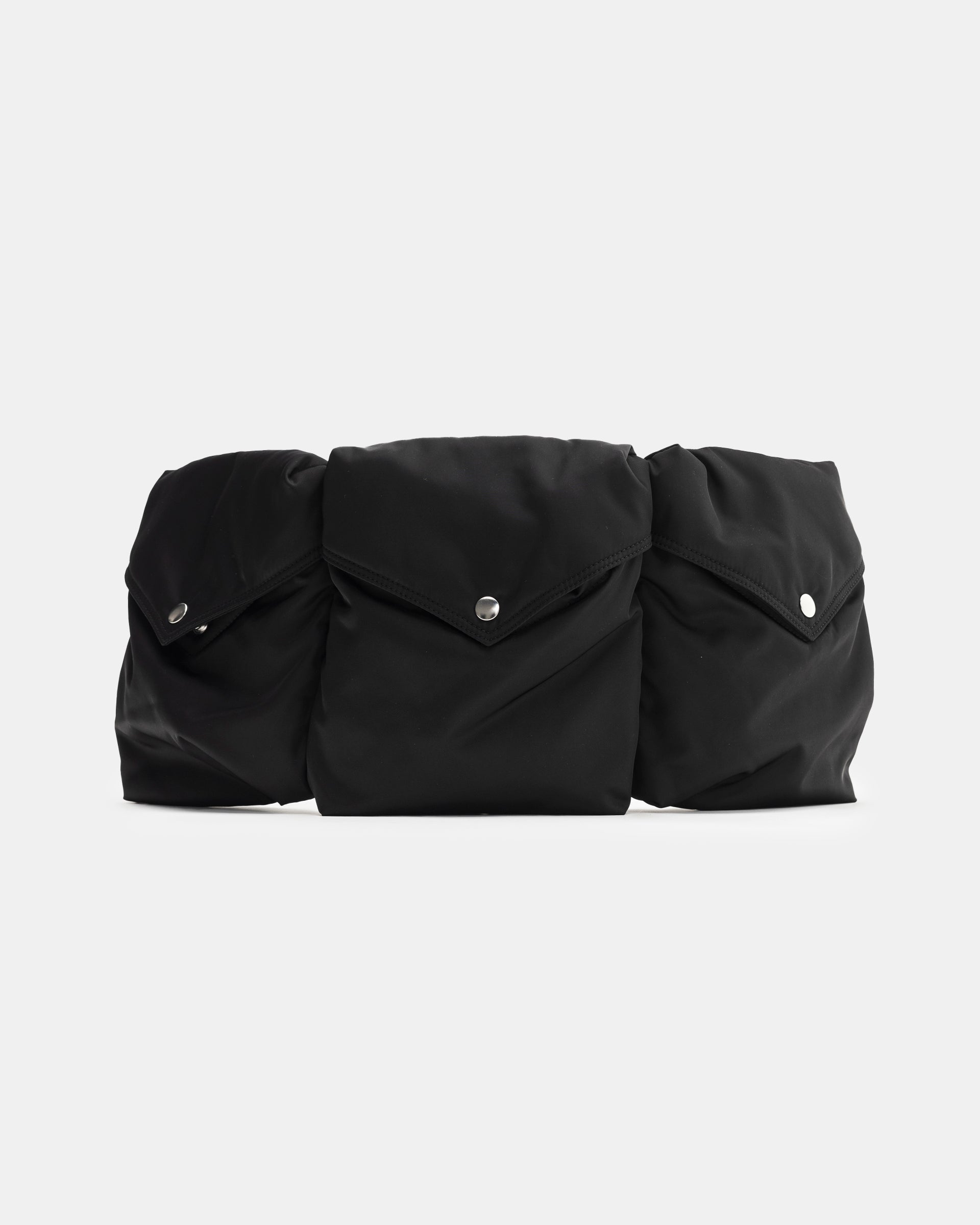 Padded Multi-Pocket Bag in Black