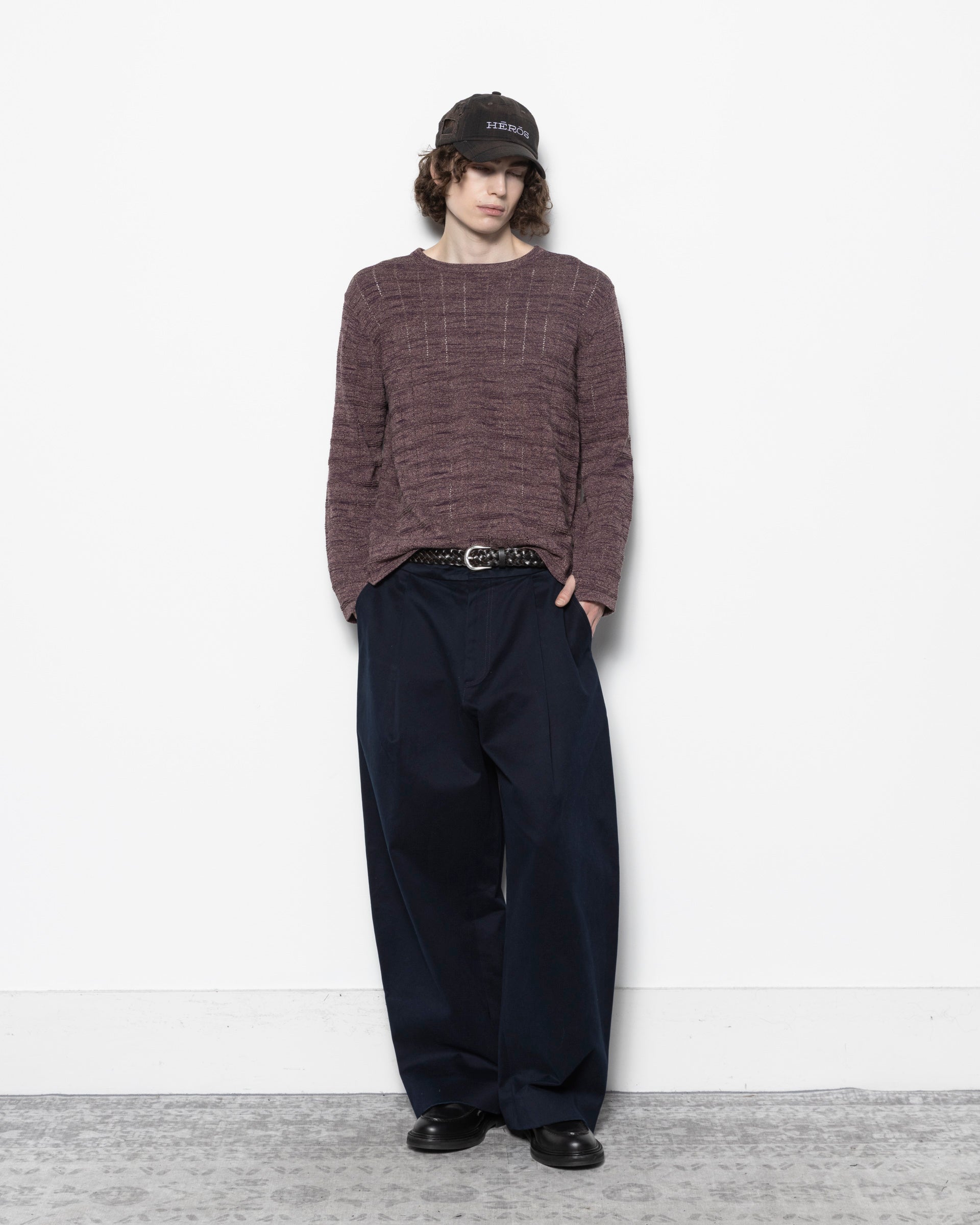 Cube Texture Knit in Purple