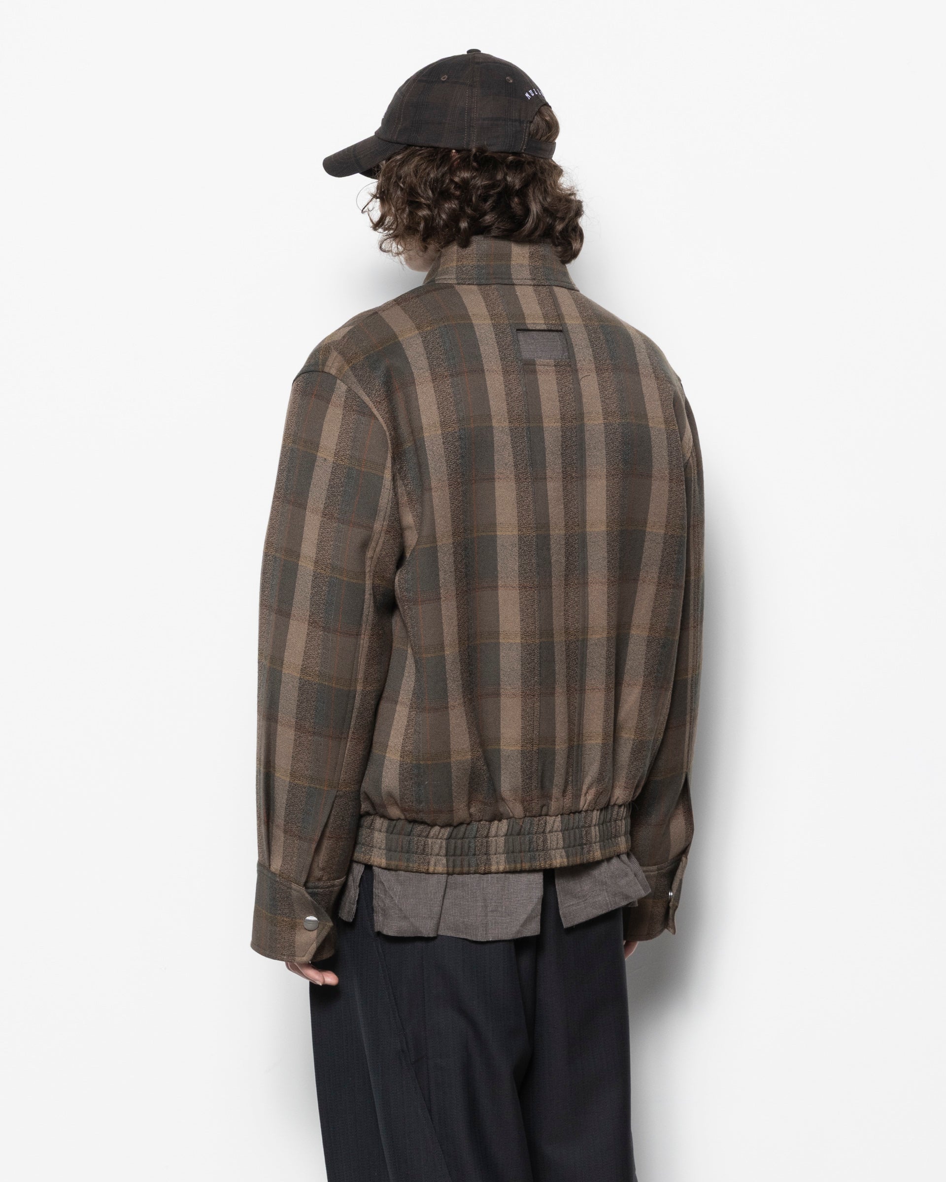 Harrington Jacket in Green Tartan