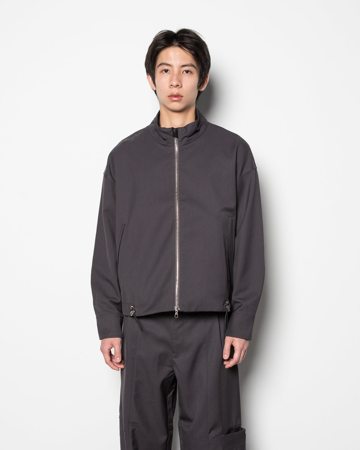Messenger Bag Pocket Jacket in Grey