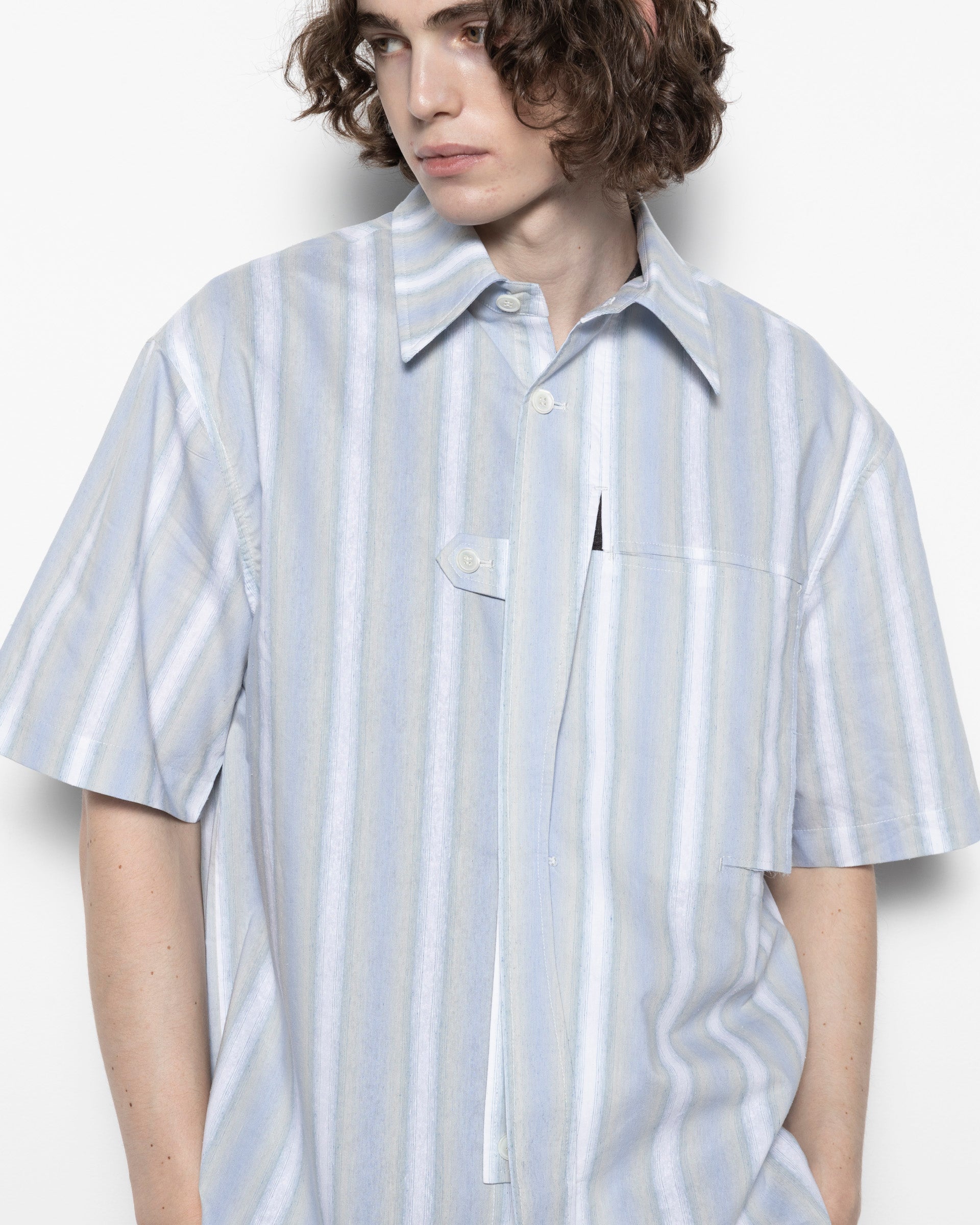 Page Shirt SS in Lime Stripes