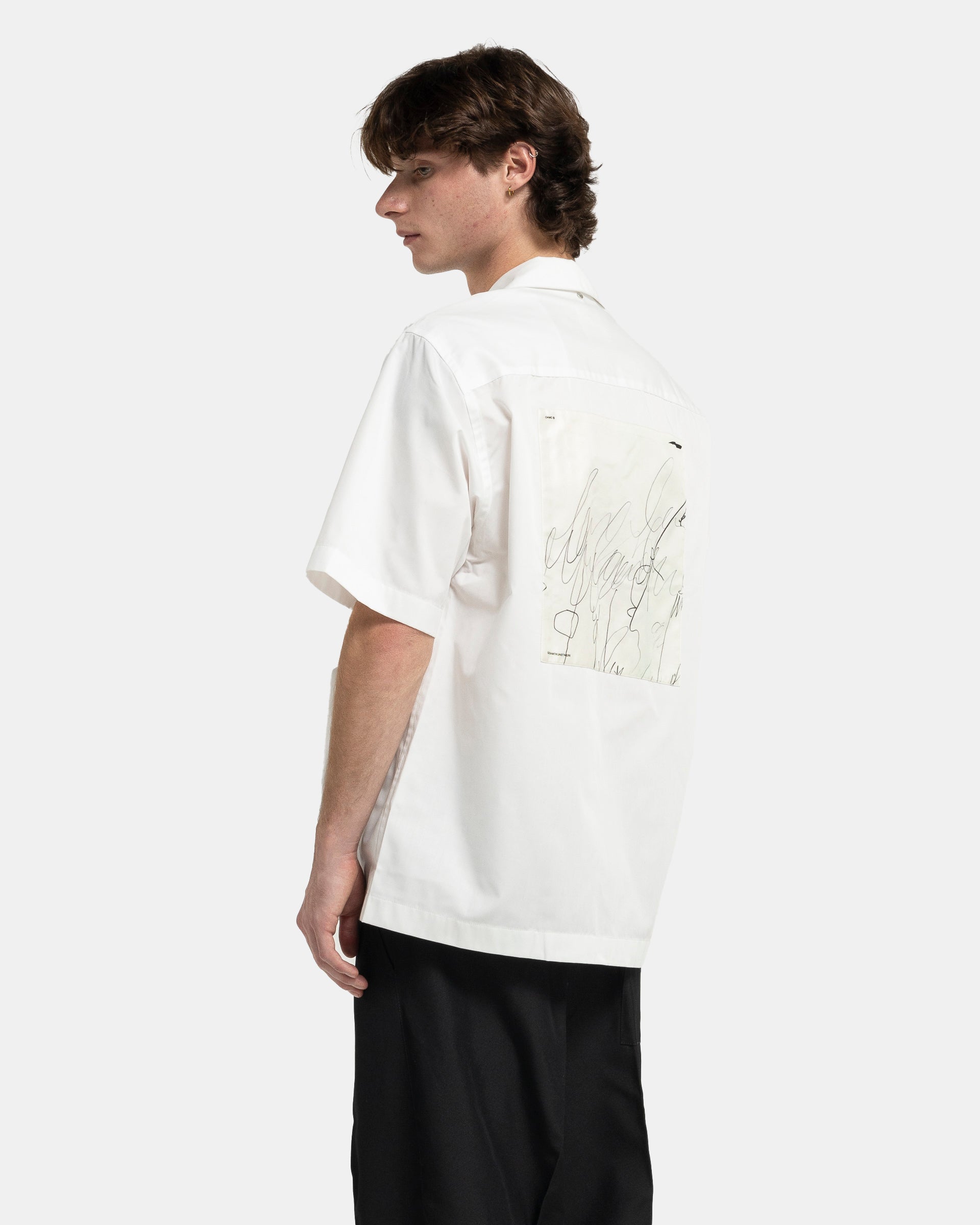 Kurt Shirt in White Scribble