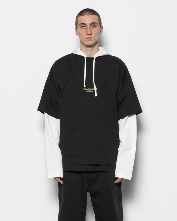 Hooded Tee Dynamo Print in Black