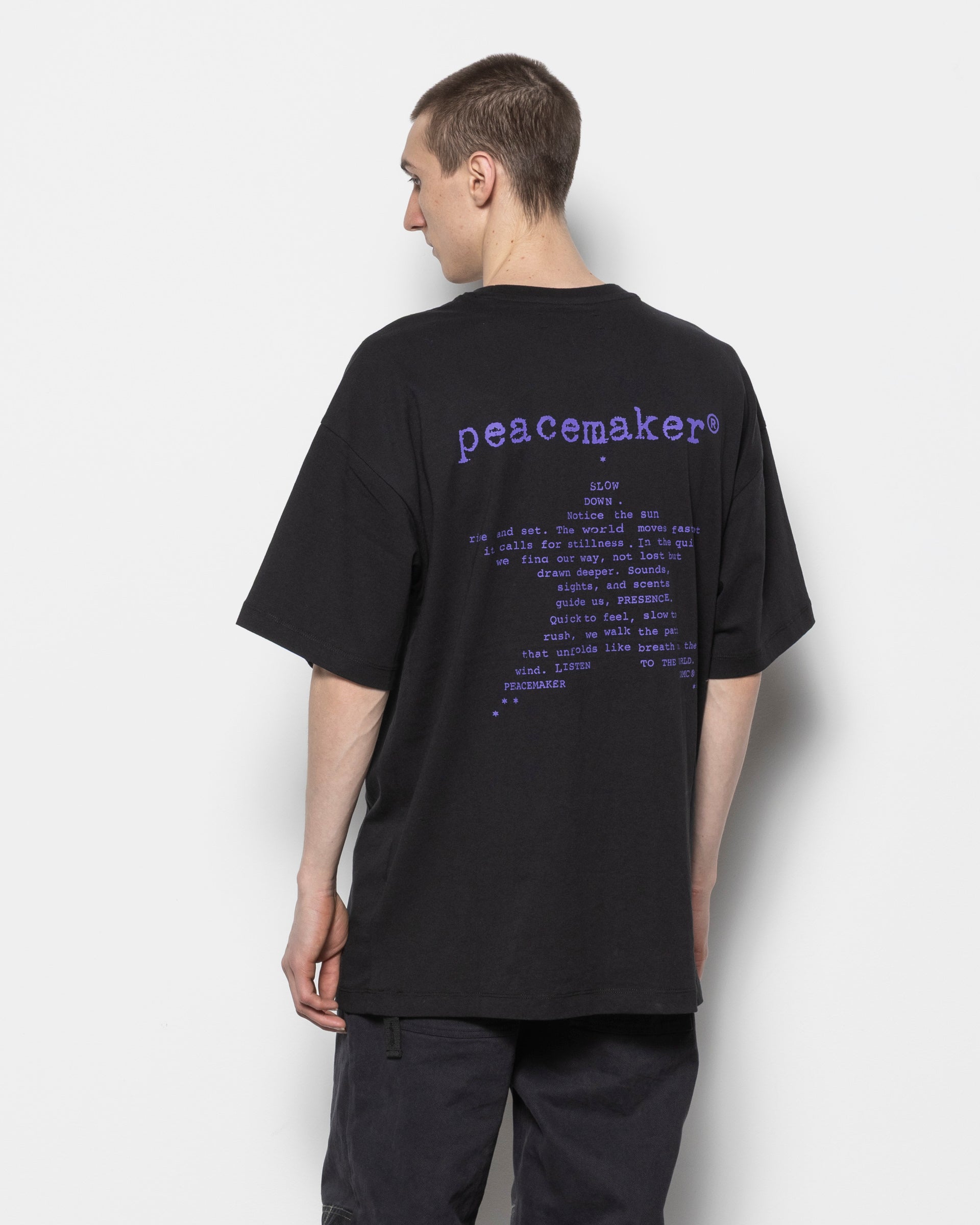 Loose Fit T-shirt Star Print in Black