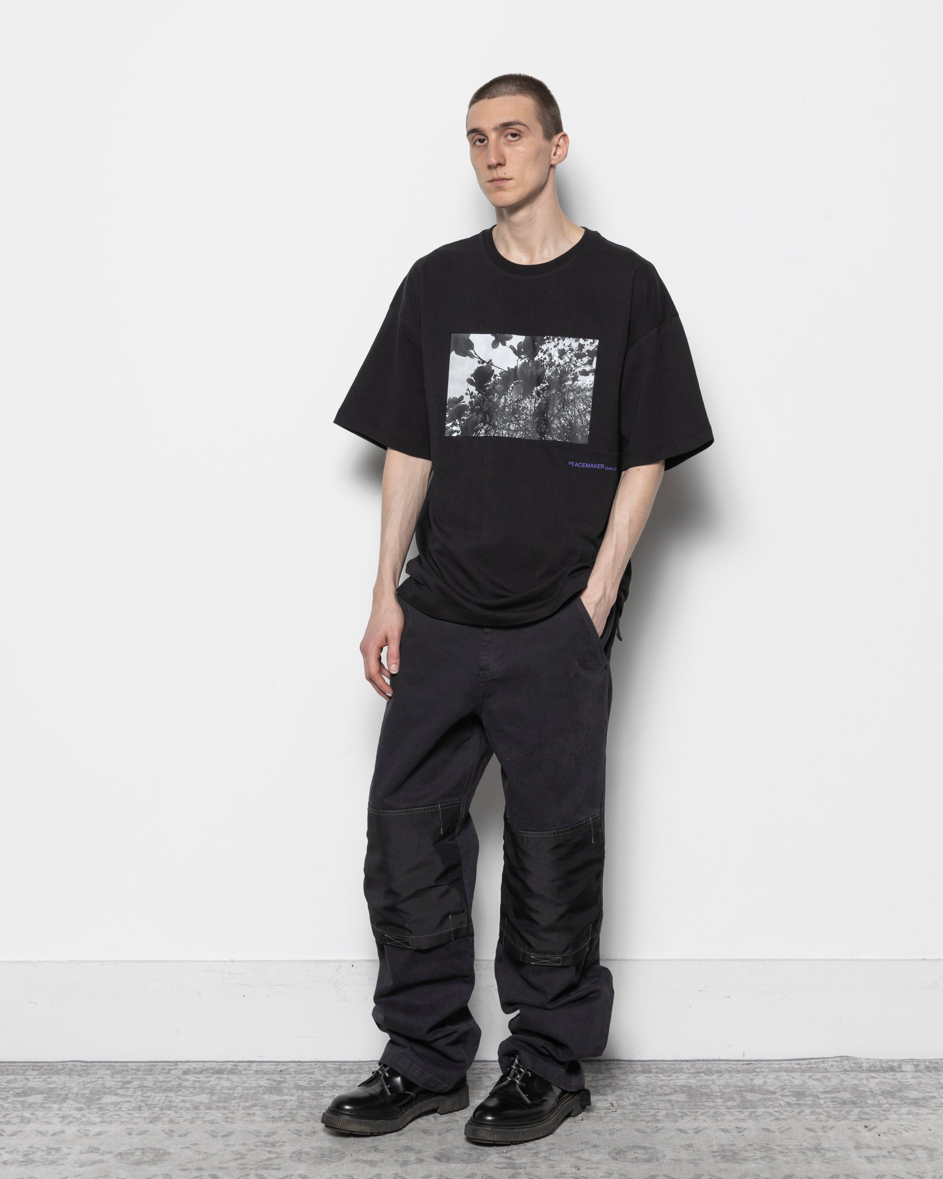 Loose Fit T-shirt Star Print in Black