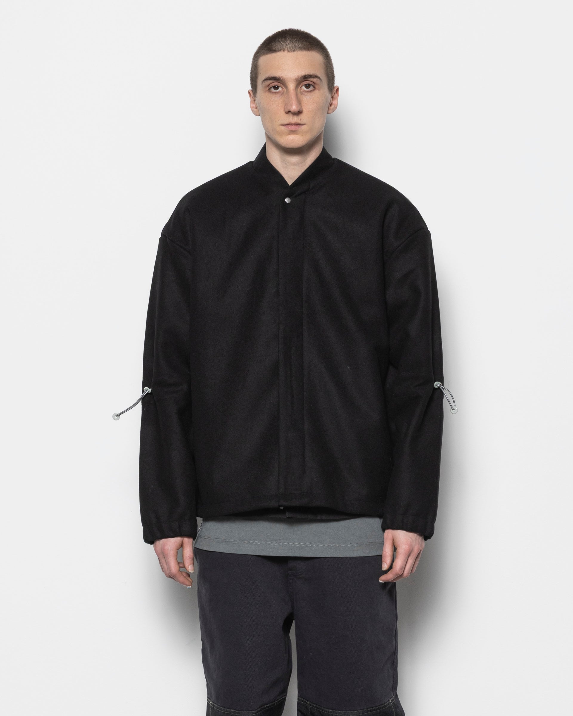 OAMC x PEACEMAKER Tech Overjacket in Black | RODEN GRAY