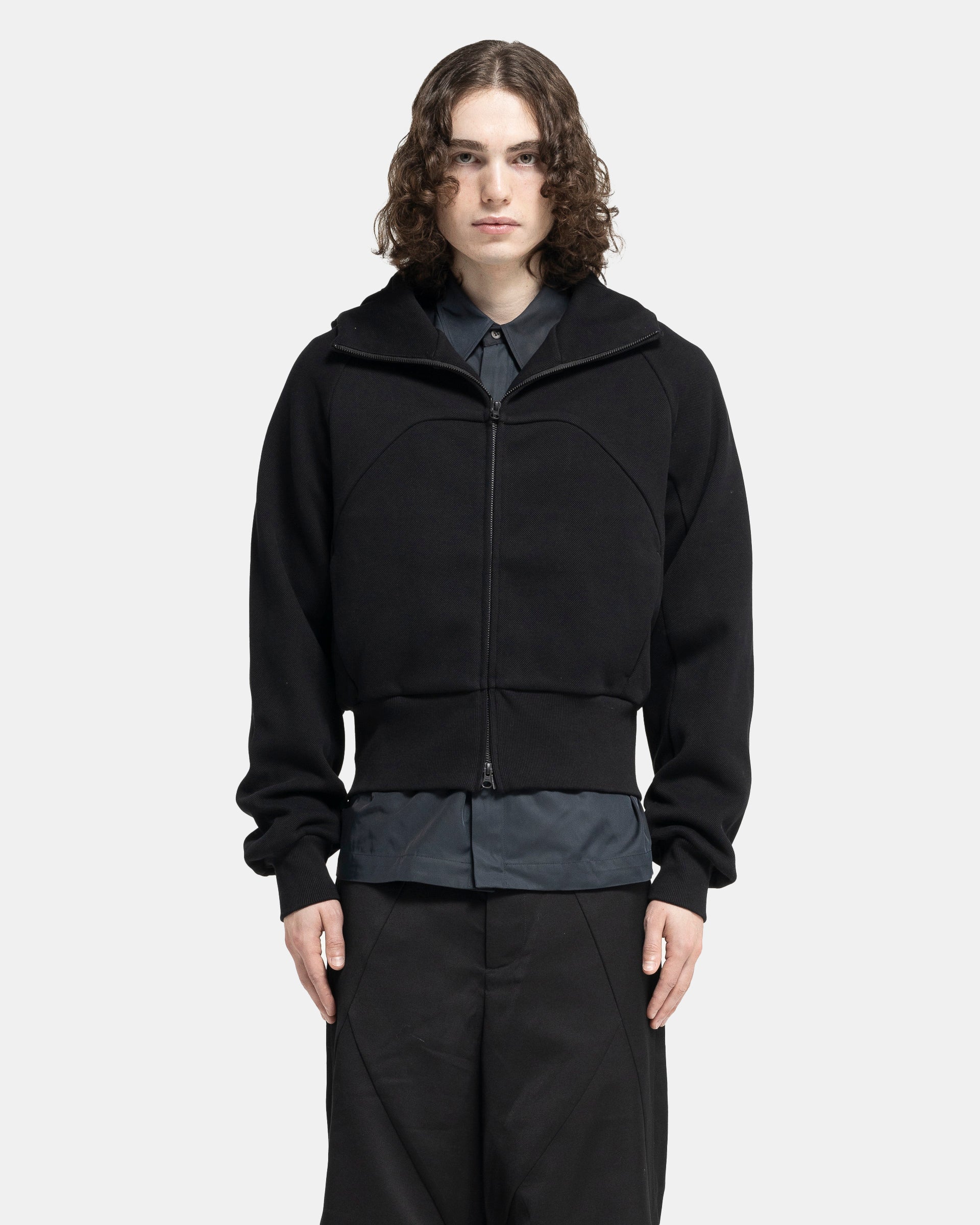 Ortler Zip-Up Hoodie in Black