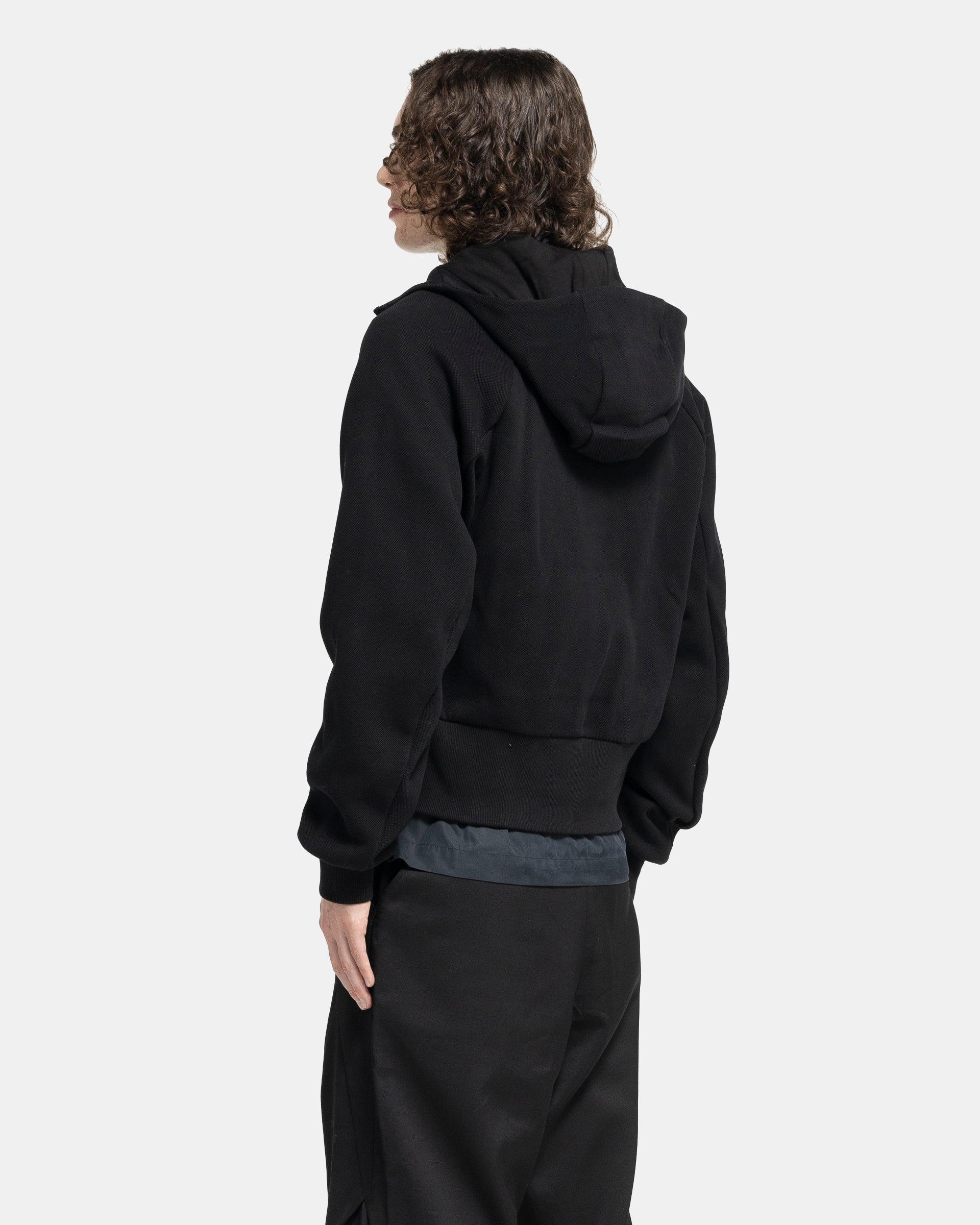 Ortler Zip-Up Hoodie in Black