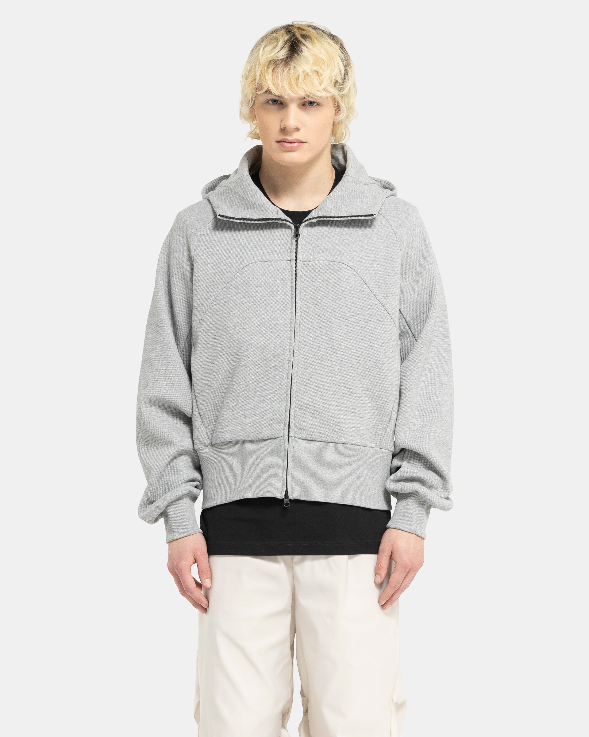 Ortler Zip-Up Hoodie in Grey