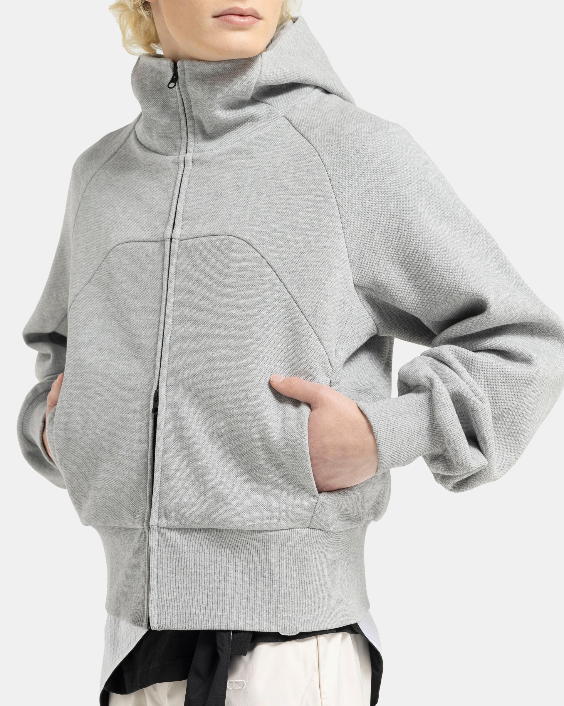 Ortler Zip-Up Hoodie in Grey