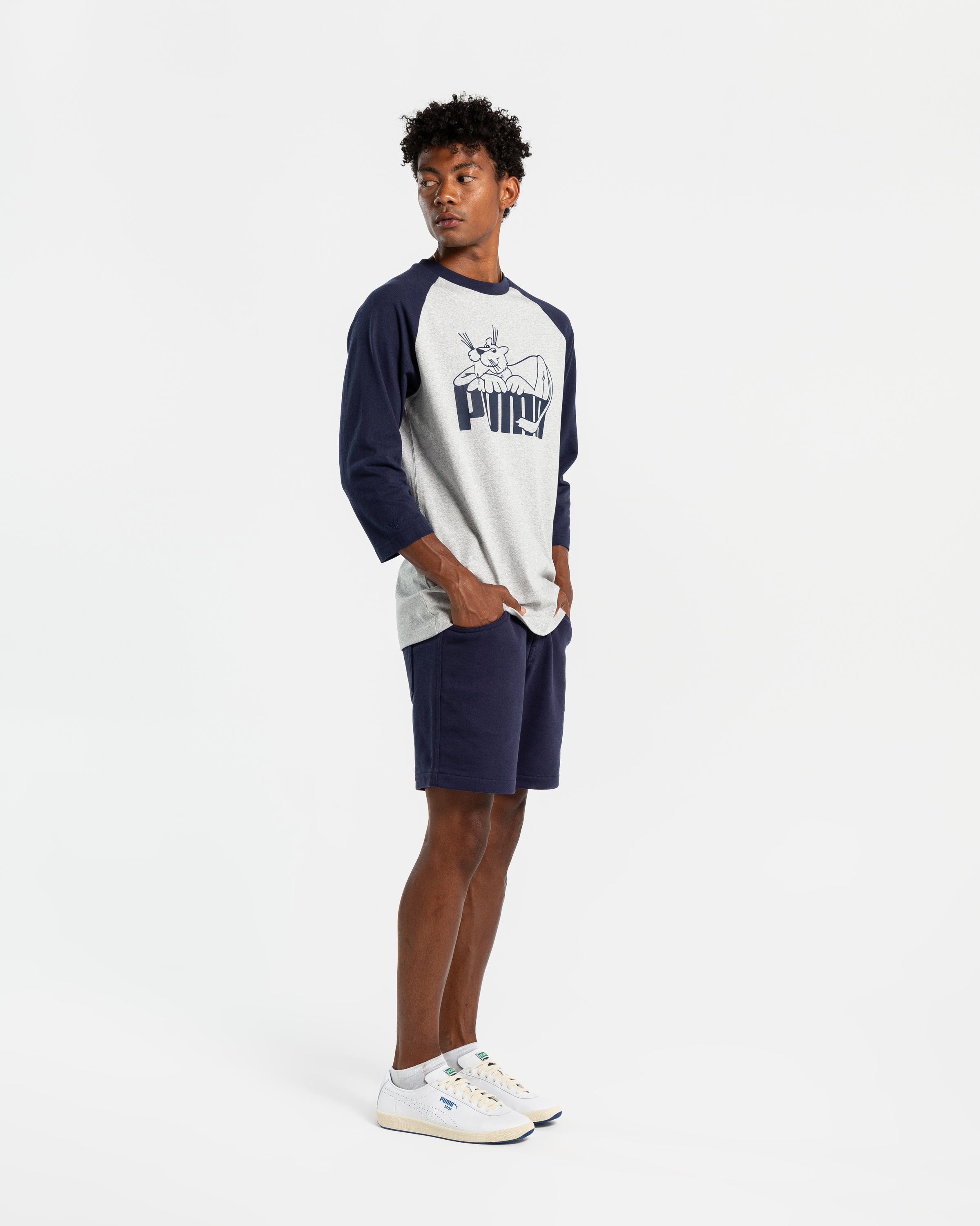 Puma x Noah Raglan Longsleeve in Blue