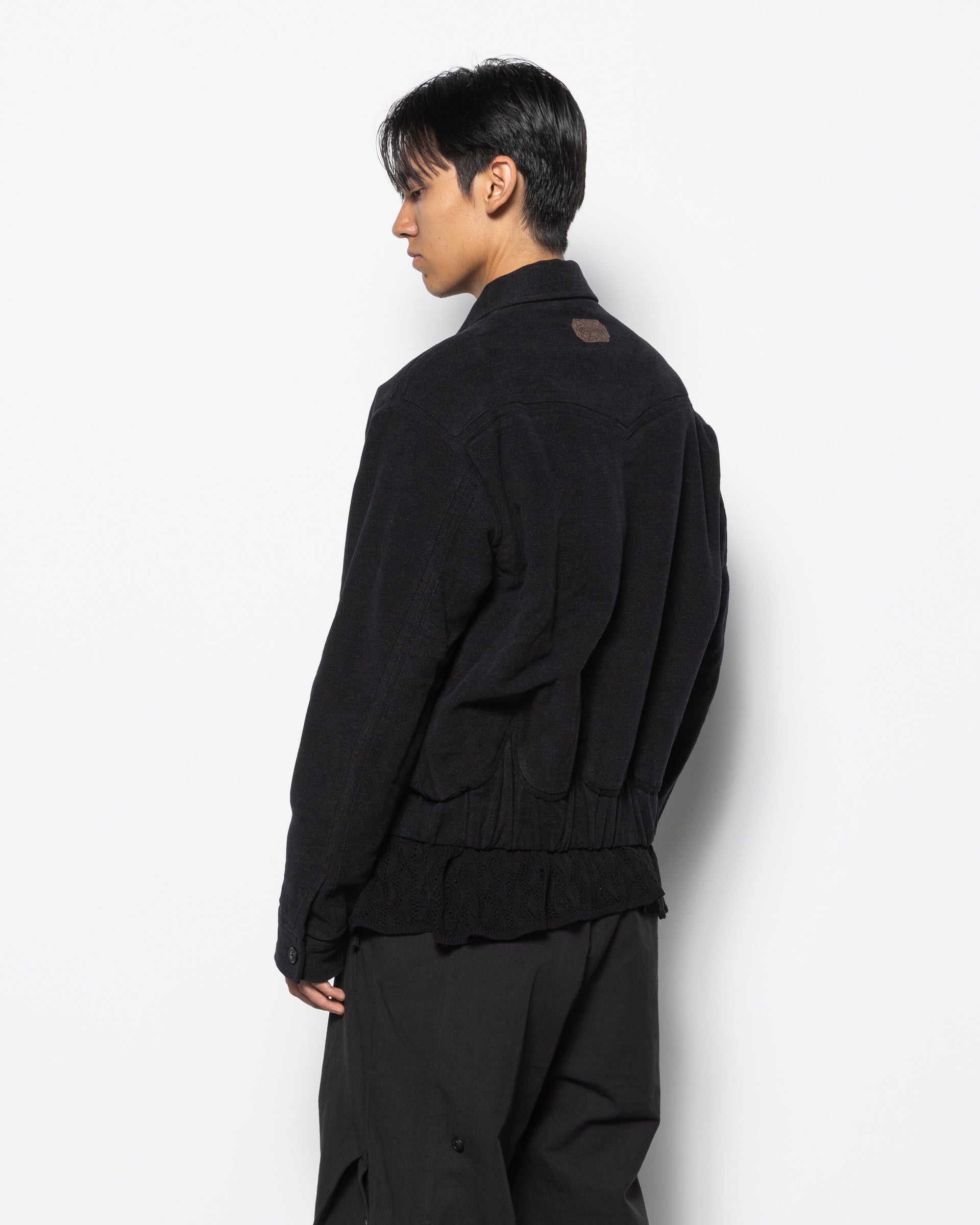 Padded Bomber Jacket in Black