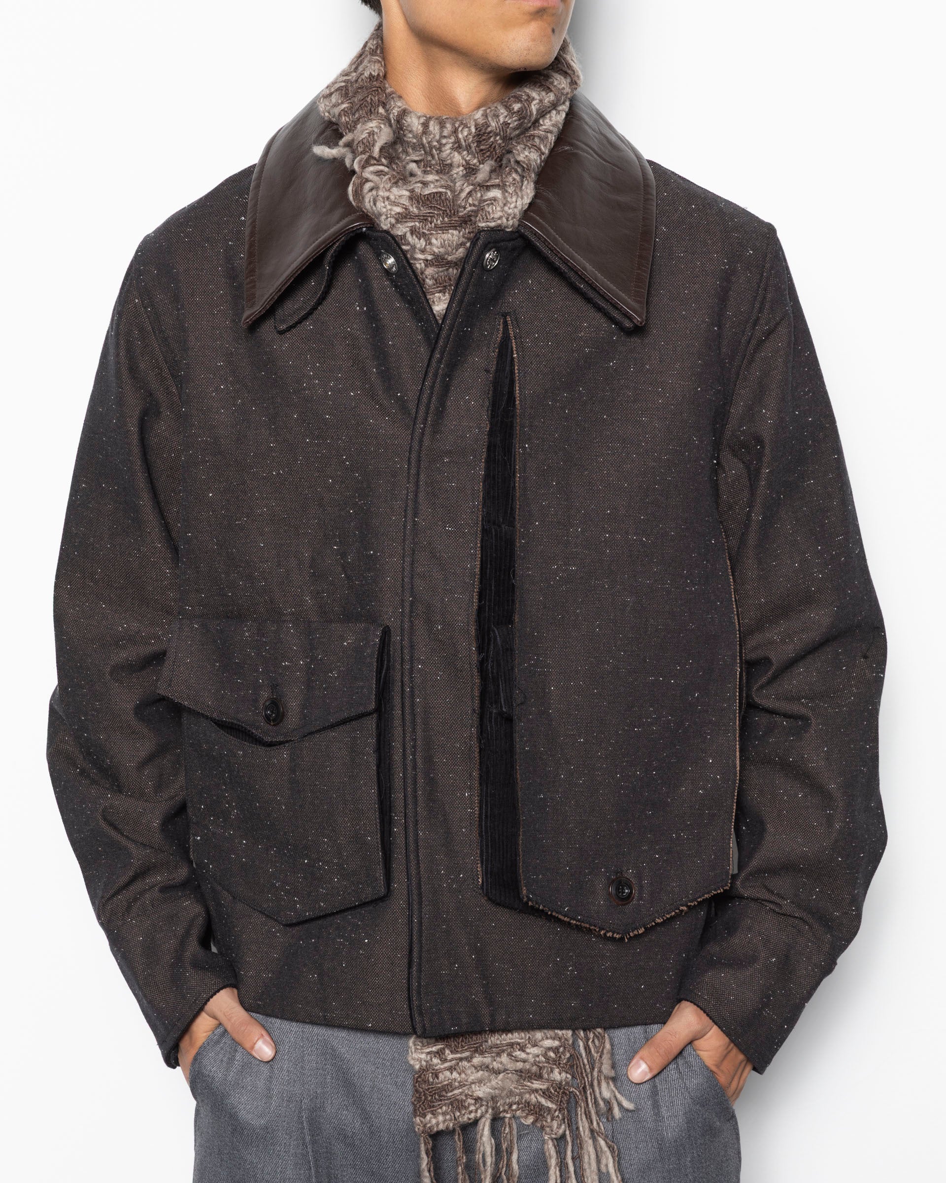 NULLUS AW25 Peeled Off Jacket 深水光太 our‘s PEELD OFF JACKET - GREY – SULLEN TOKYO