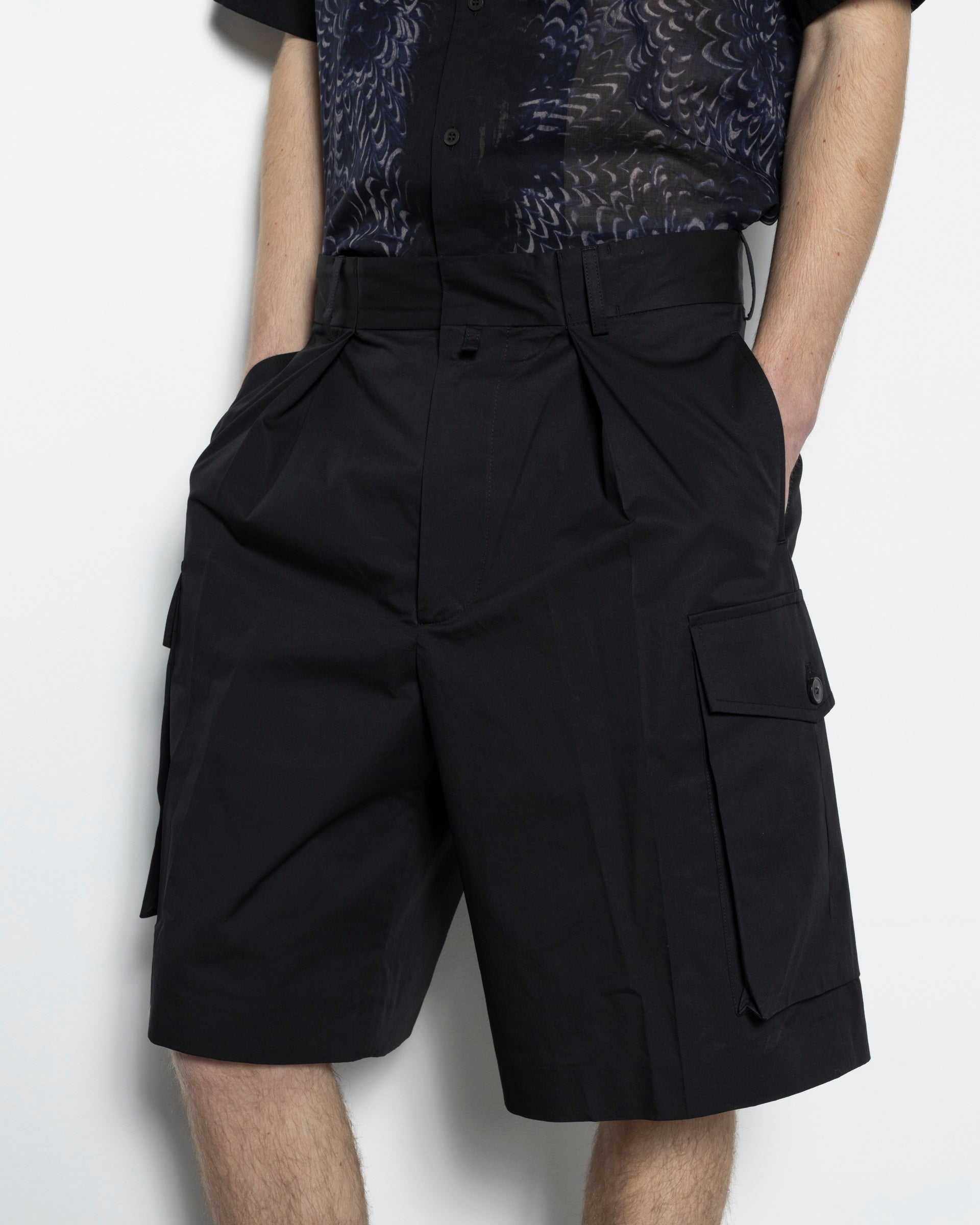 Dries Van Noten Piers Tris Shorts in Black | RODEN GRAY