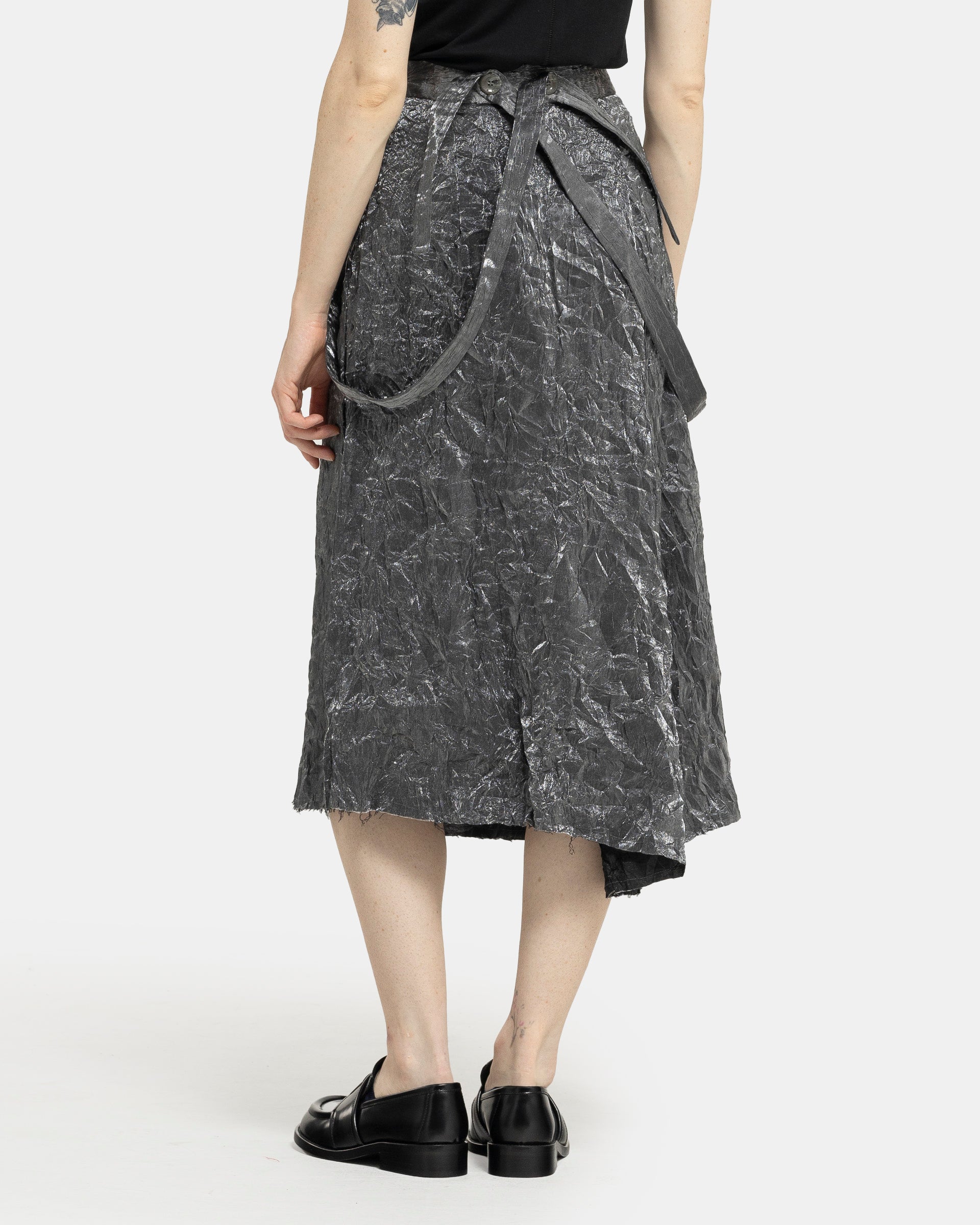 Pleated Skirt in Silver