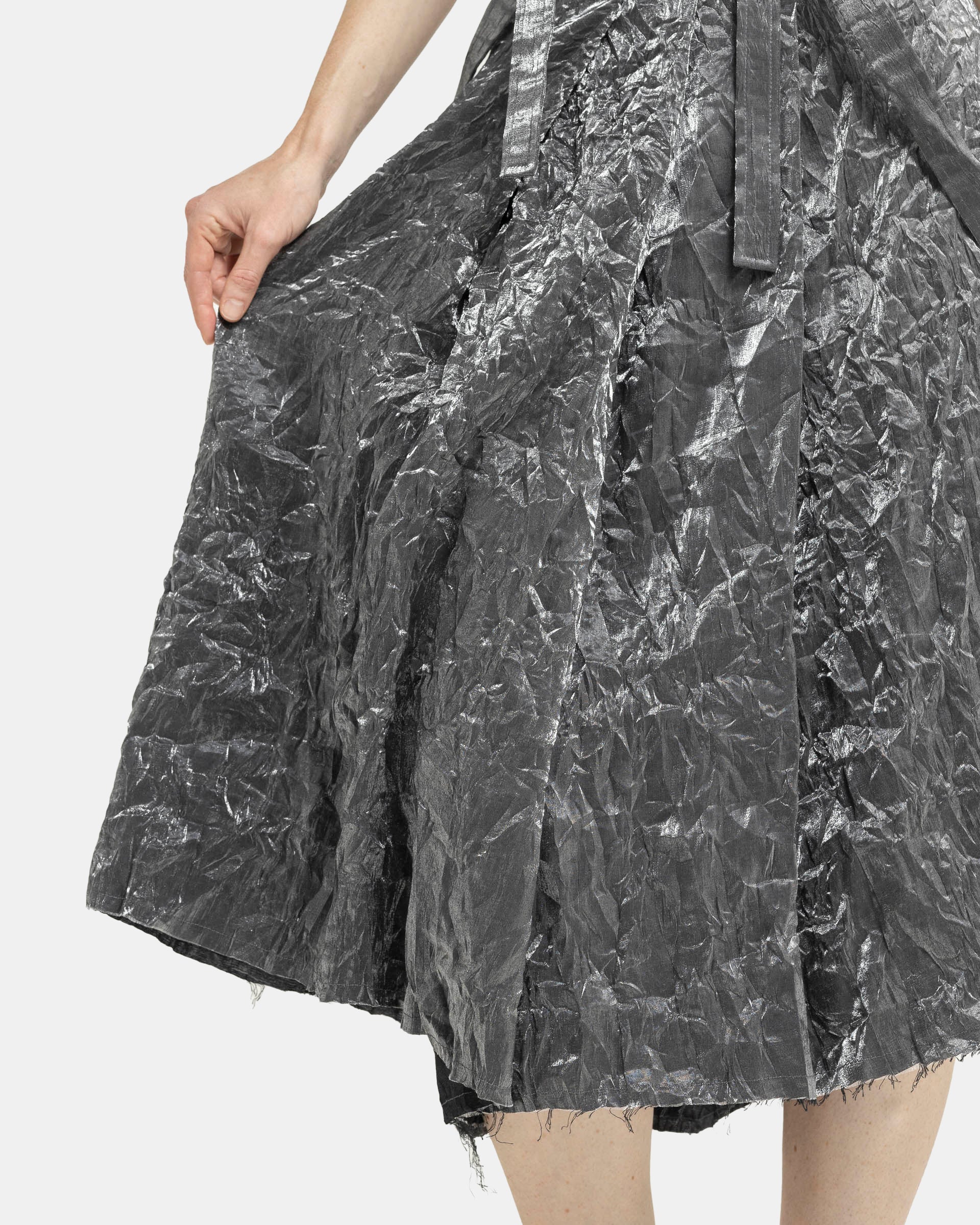 Pleated Skirt in Silver