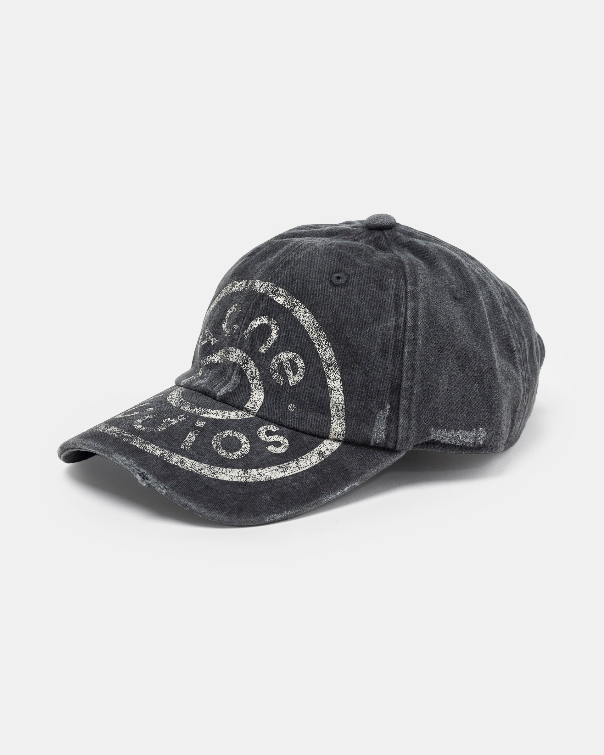 Printed Logo Cap in Black