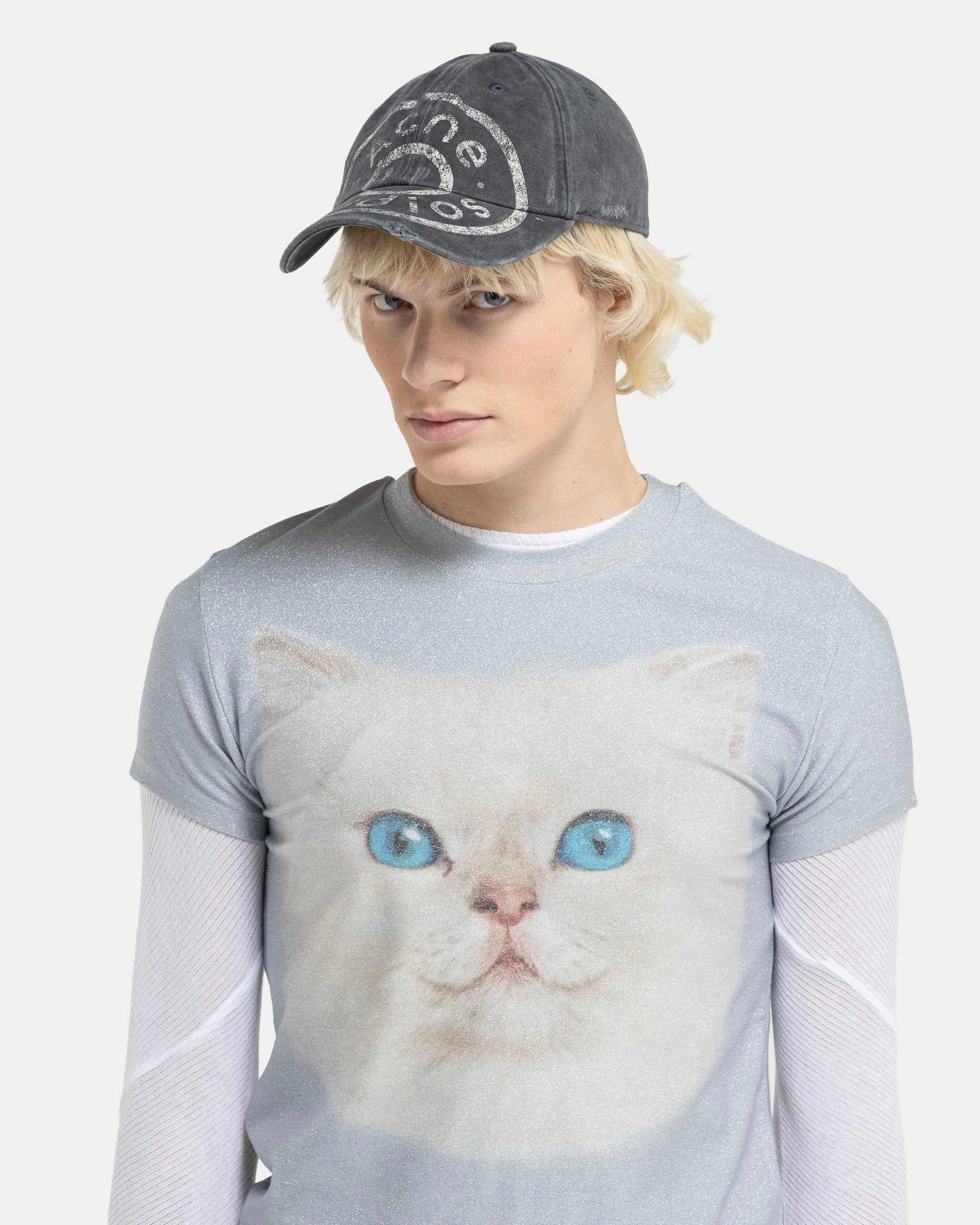 Cat T-Shirt in Pale Blue