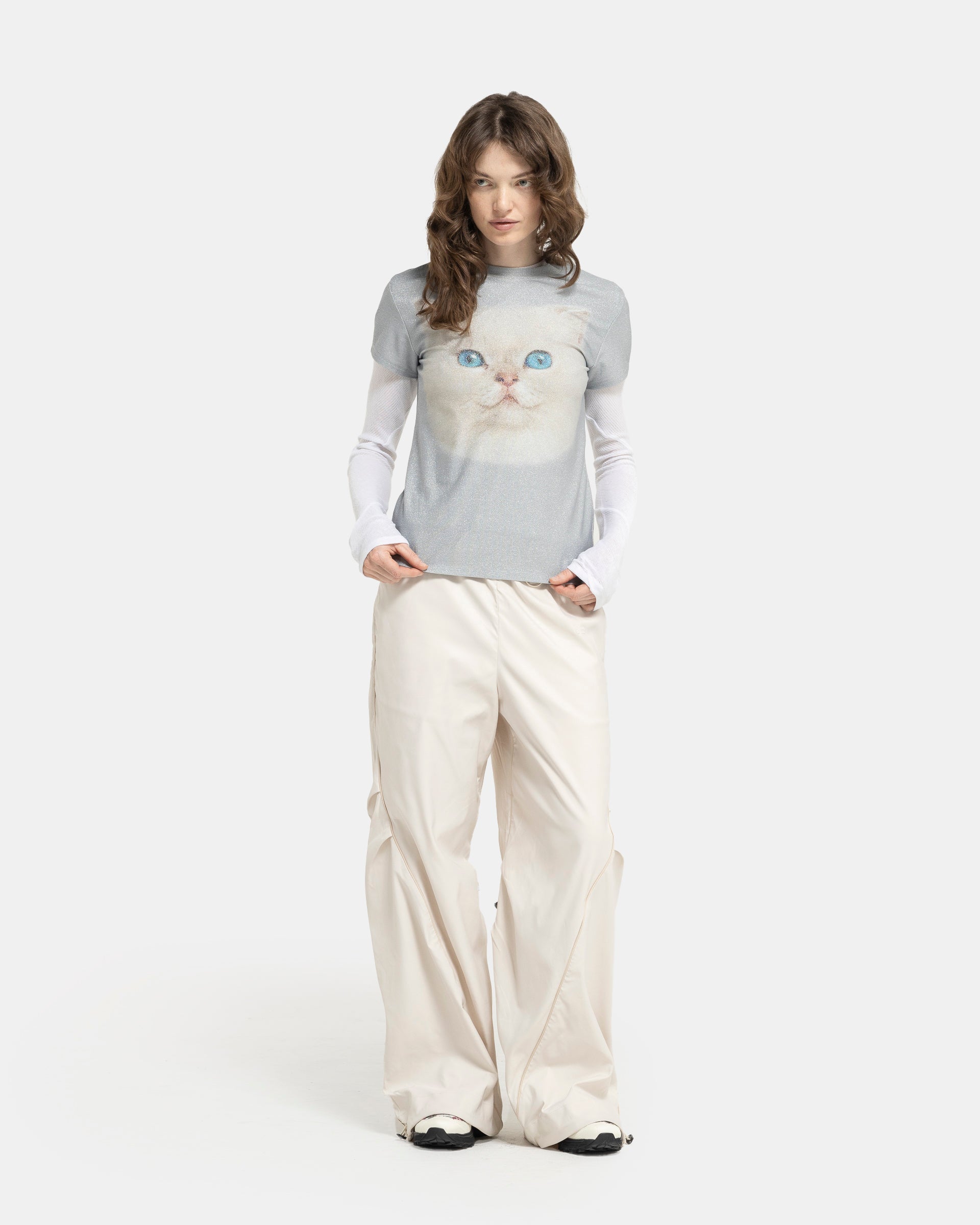 Cat T-Shirt in Pale Blue