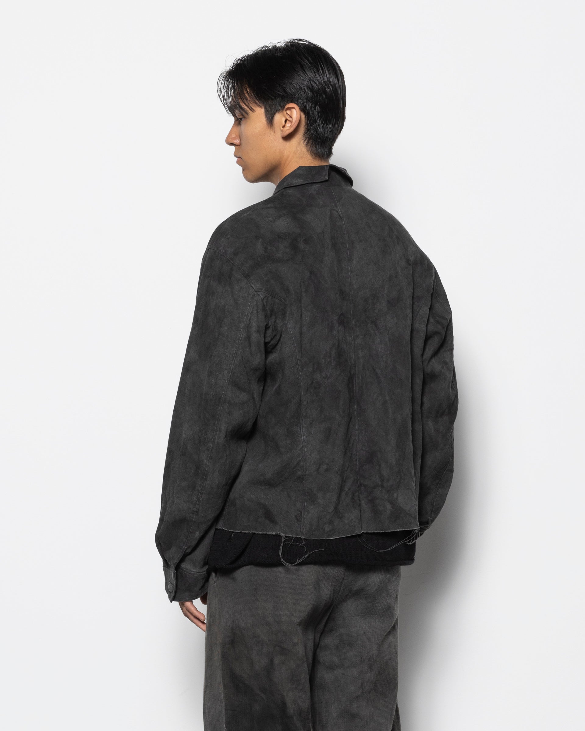 E Work Jacket in Natural Dyed Grey