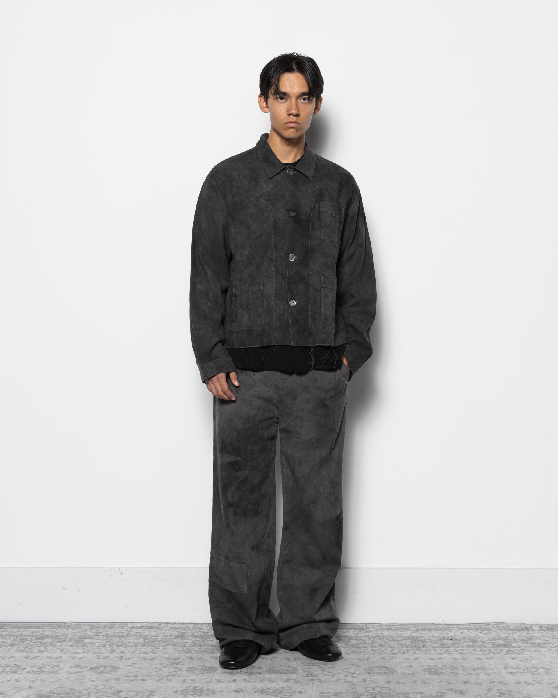 E Work Jacket in Natural Dyed Grey