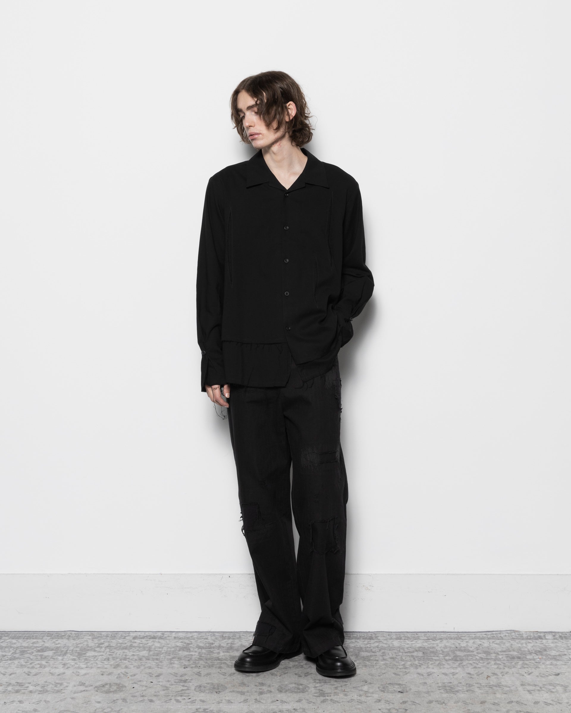 Layered Shirt in Black