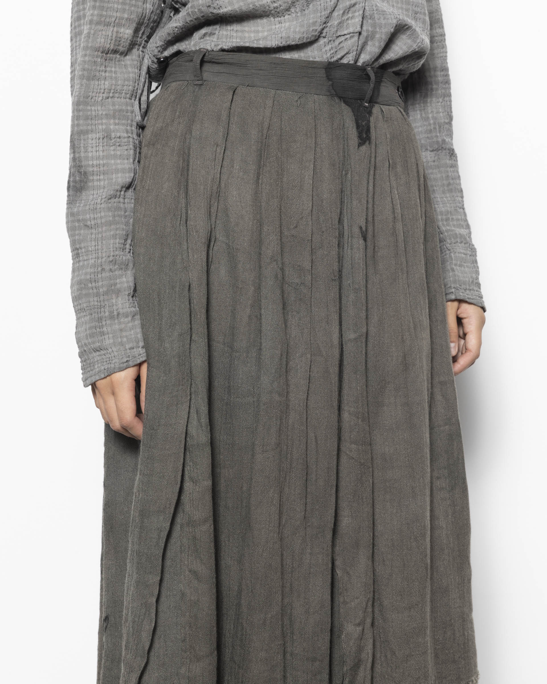 Layered Skirt in Natural Dyed Grey