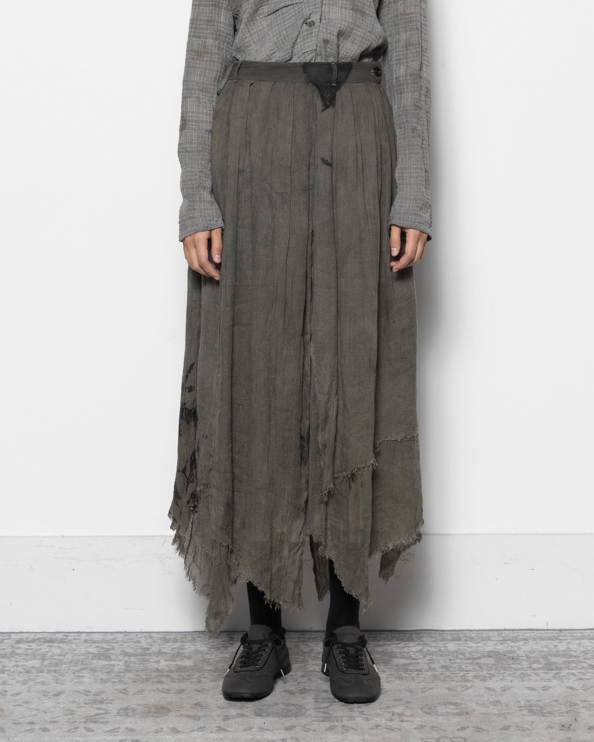 Layered Skirt in Natural Dyed Grey