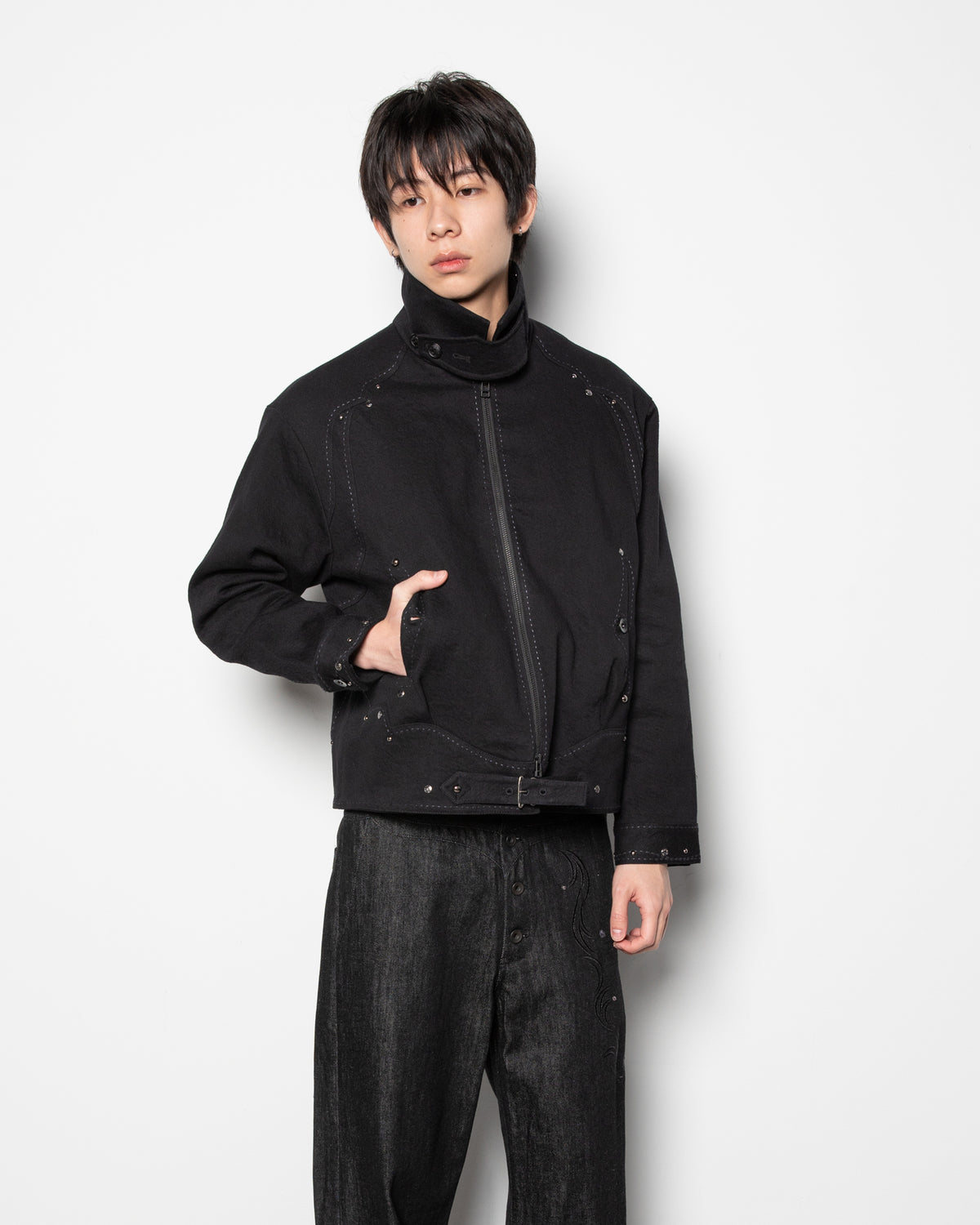 Beaded Coach JKT in Black