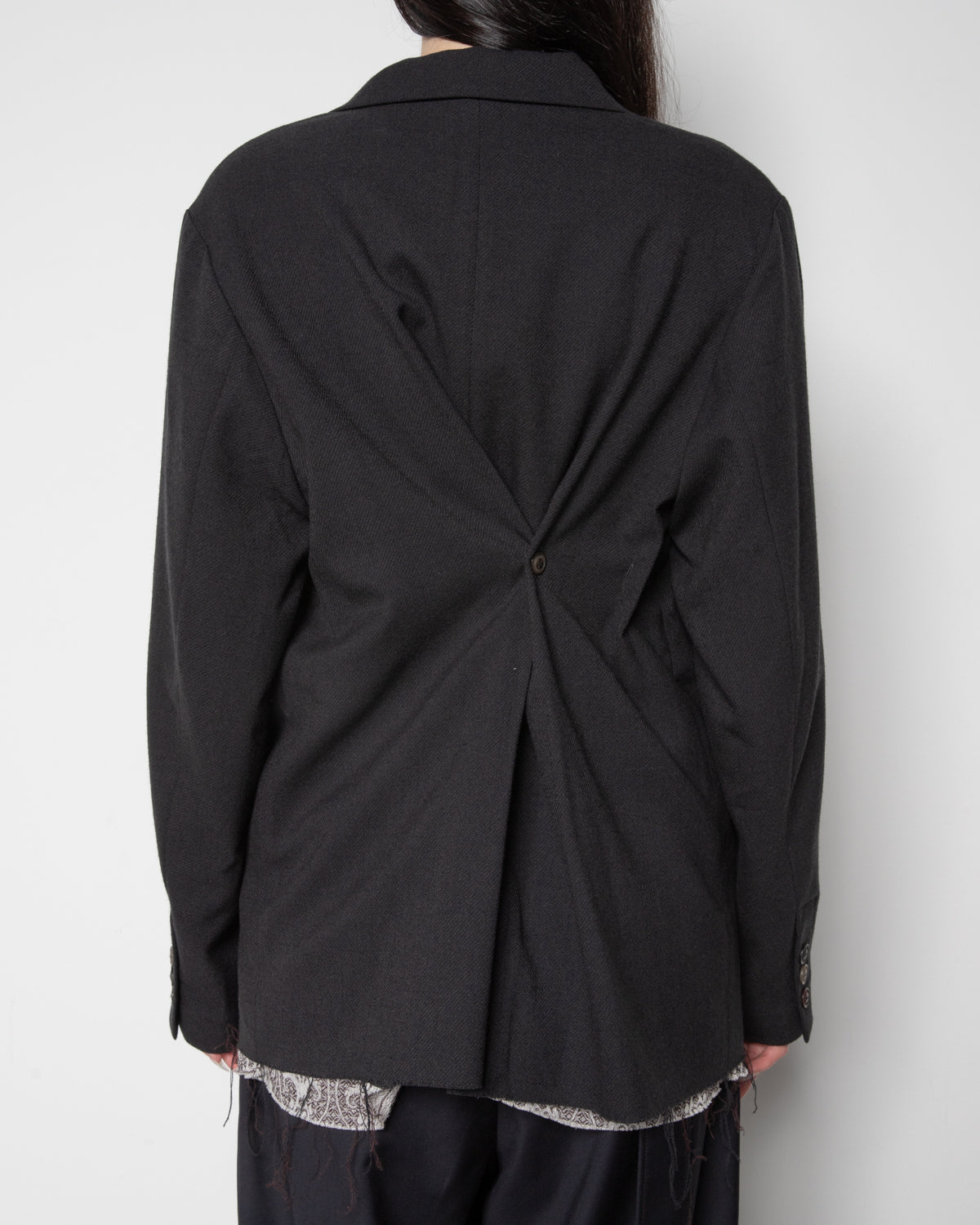 Deconstructed Tailored Blazer in Black