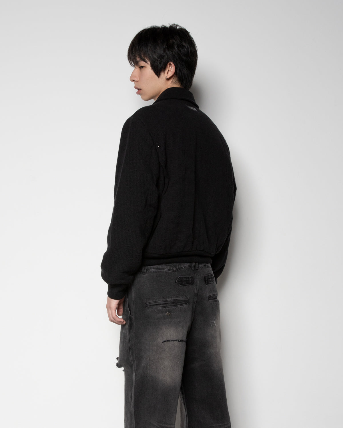 Embellished Bomber in Black