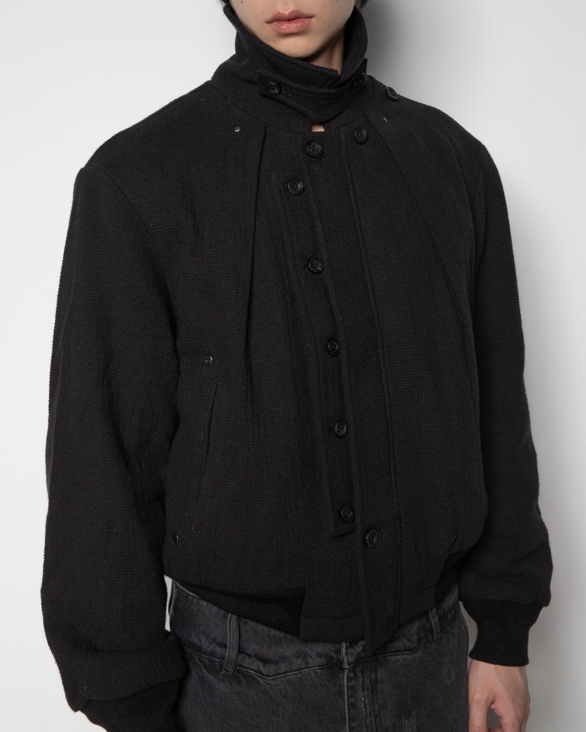 Embellished Bomber in Black
