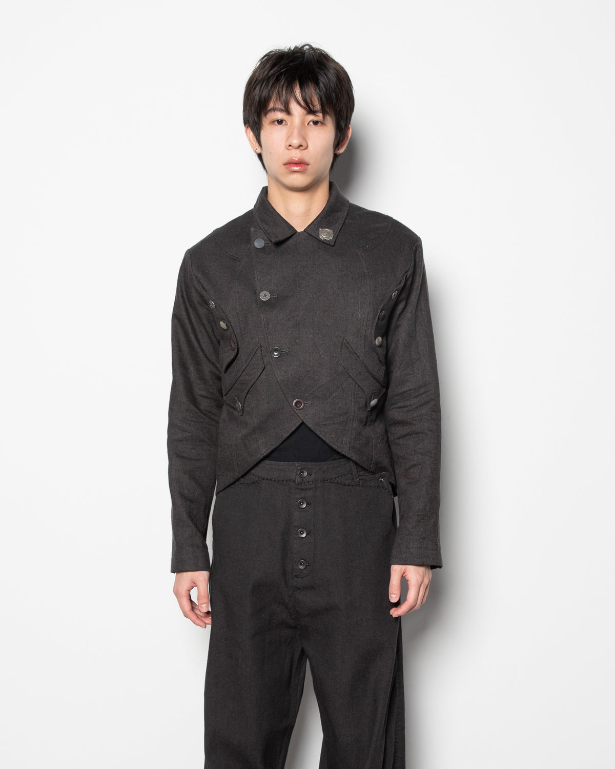 Forgotten Materials | Asymmetric Cut-Out Blazer in Grey