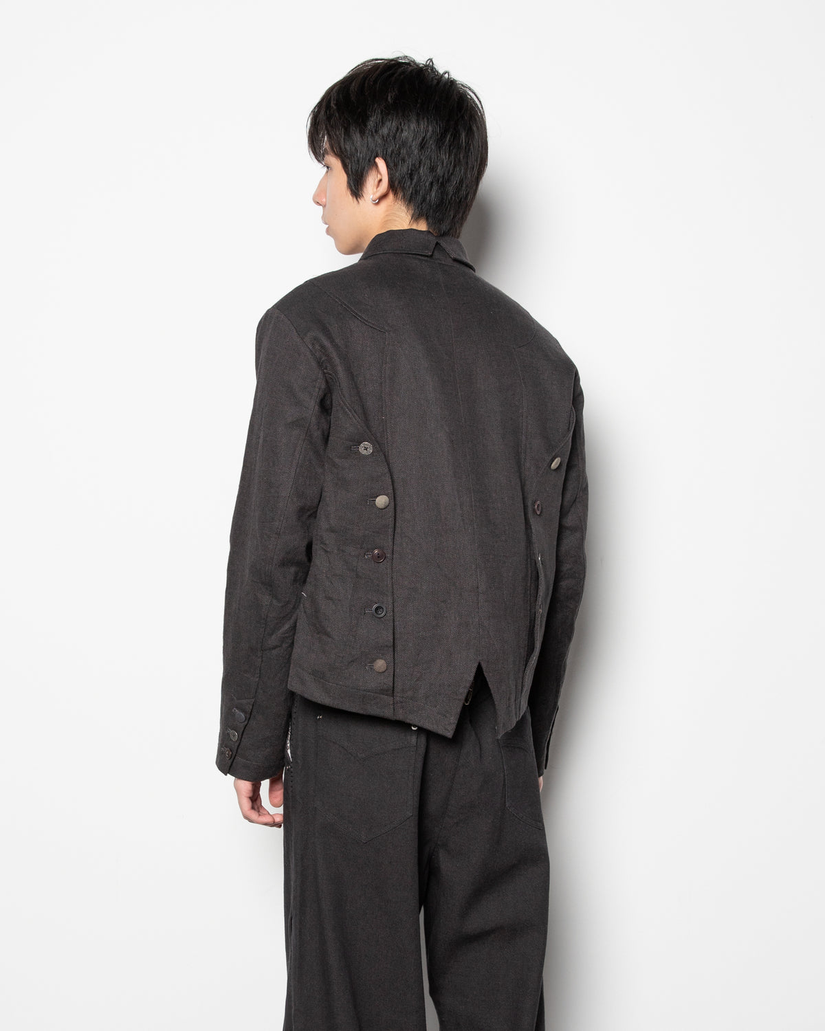 Forgotten Materials | Asymmetric Cut-Out Blazer in Grey