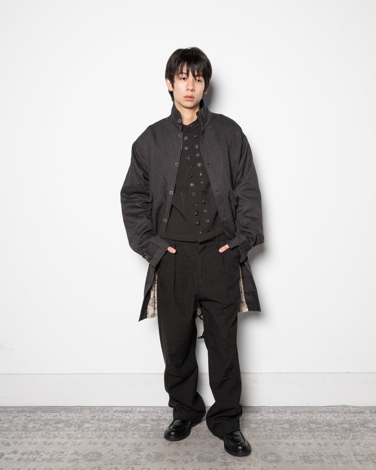 Forgotten Materials | Embellished Parka in Grey