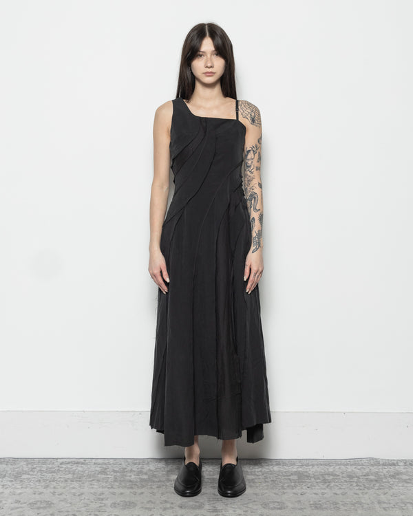 Raw Edge Dress in Black