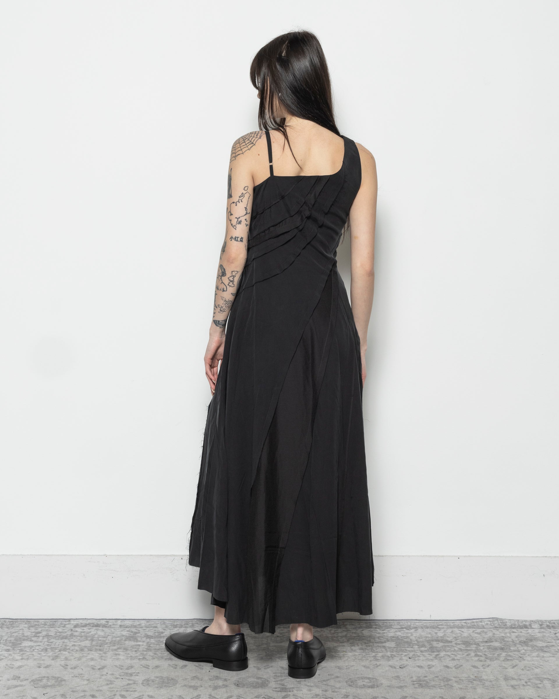 Raw Edge Dress in Black