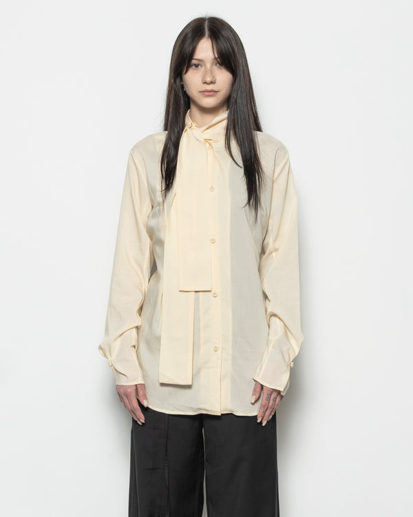 Semi-Sheer Shirt in Beige