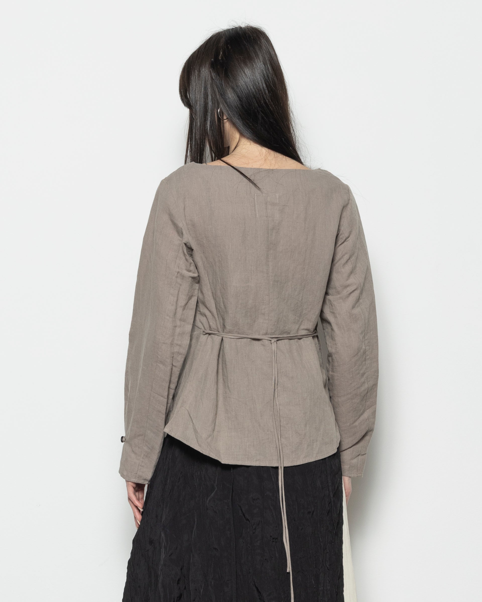 Side Button Shirt in Grey