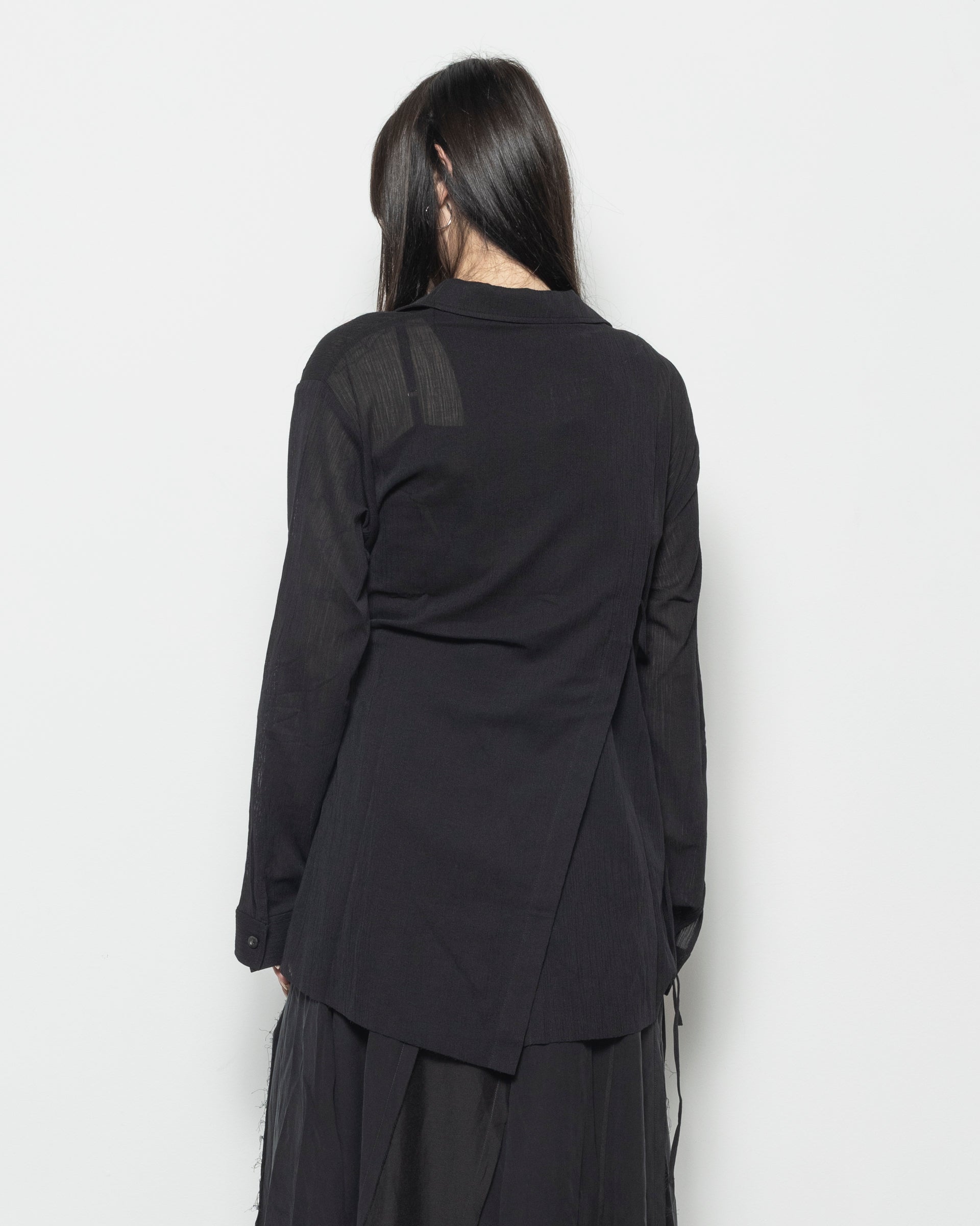 Structured Oversized Shirt in Black