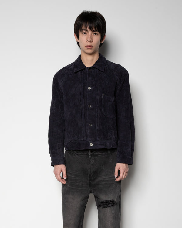 Suede Trucker JKT in Purple