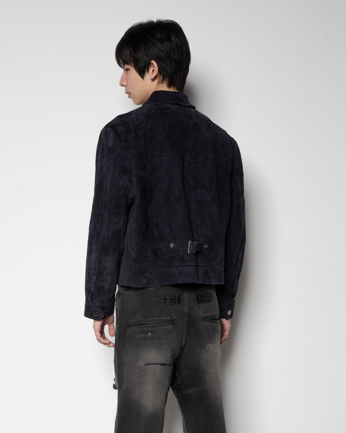 Suede Trucker JKT in Purple