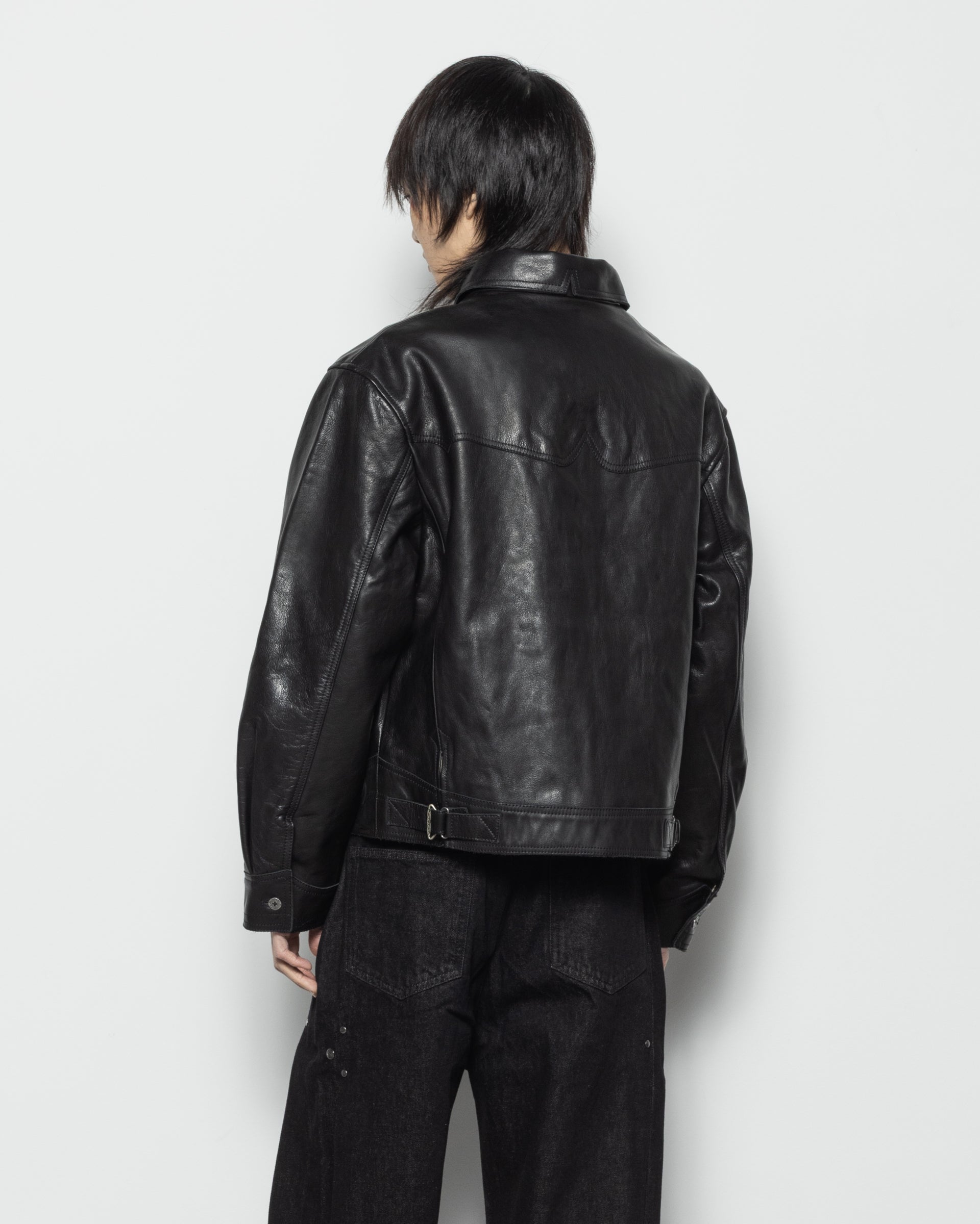 Cyclist Leather JKT in Black