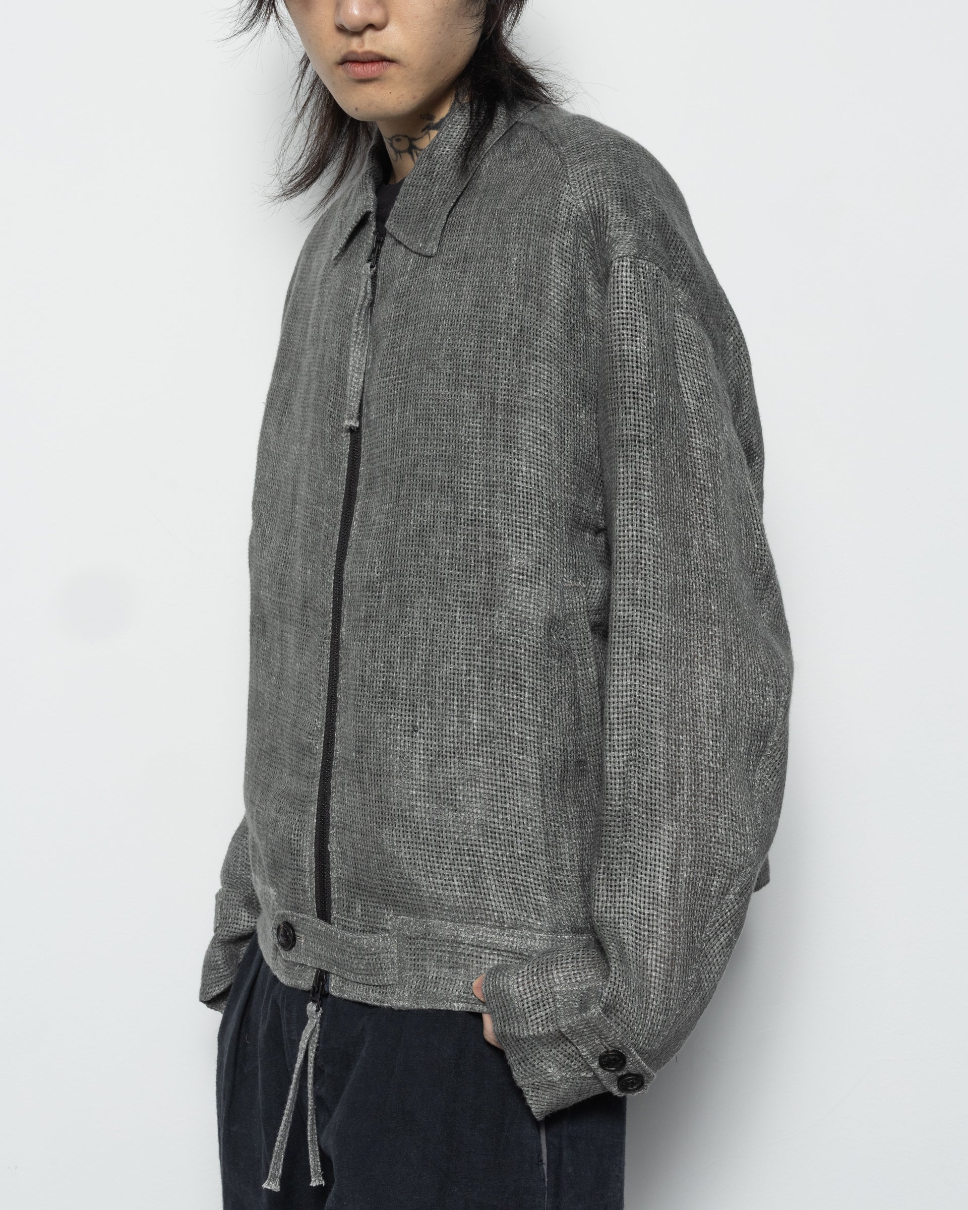 Mesh Bomber in Grey