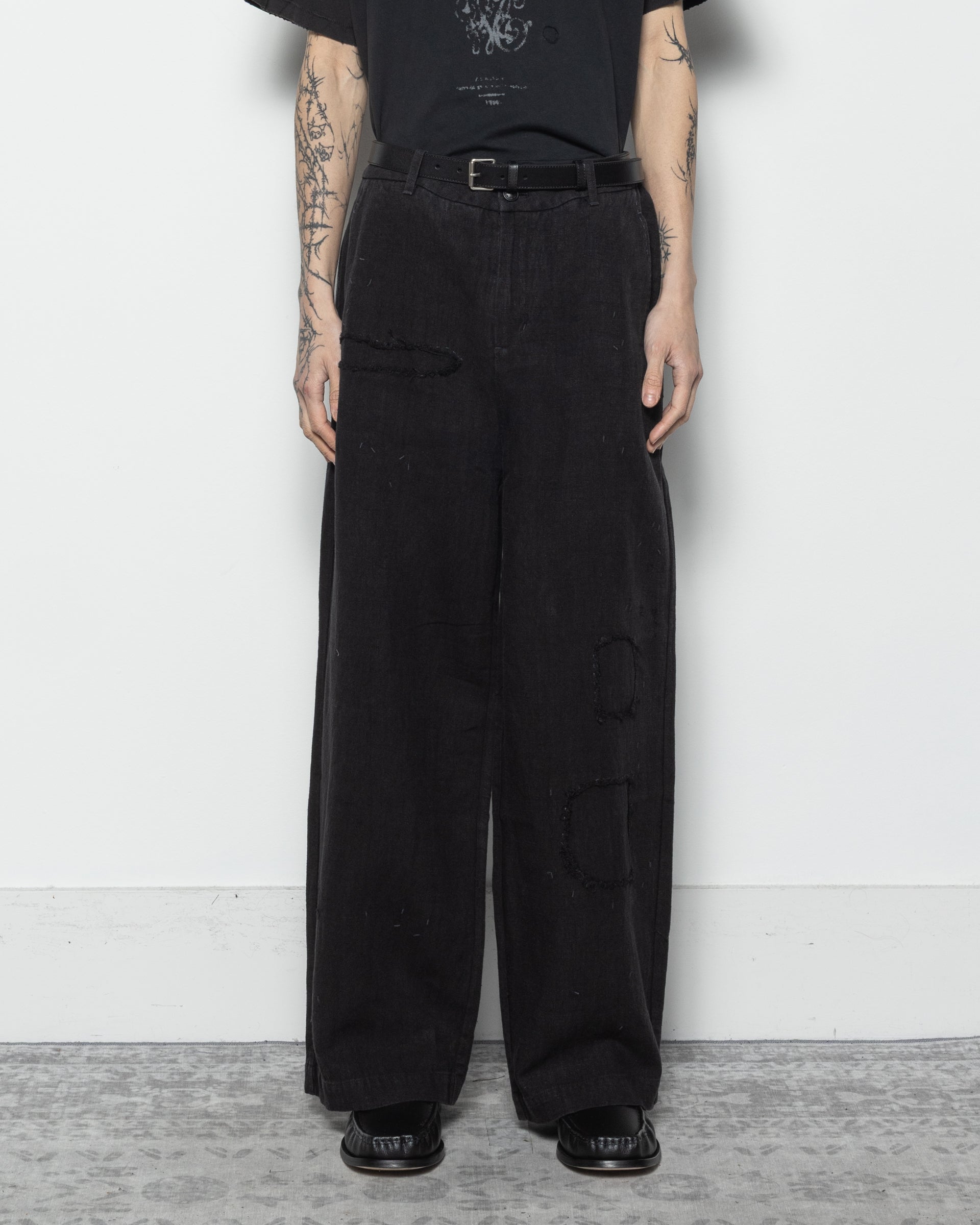 Repaired Chino in Black