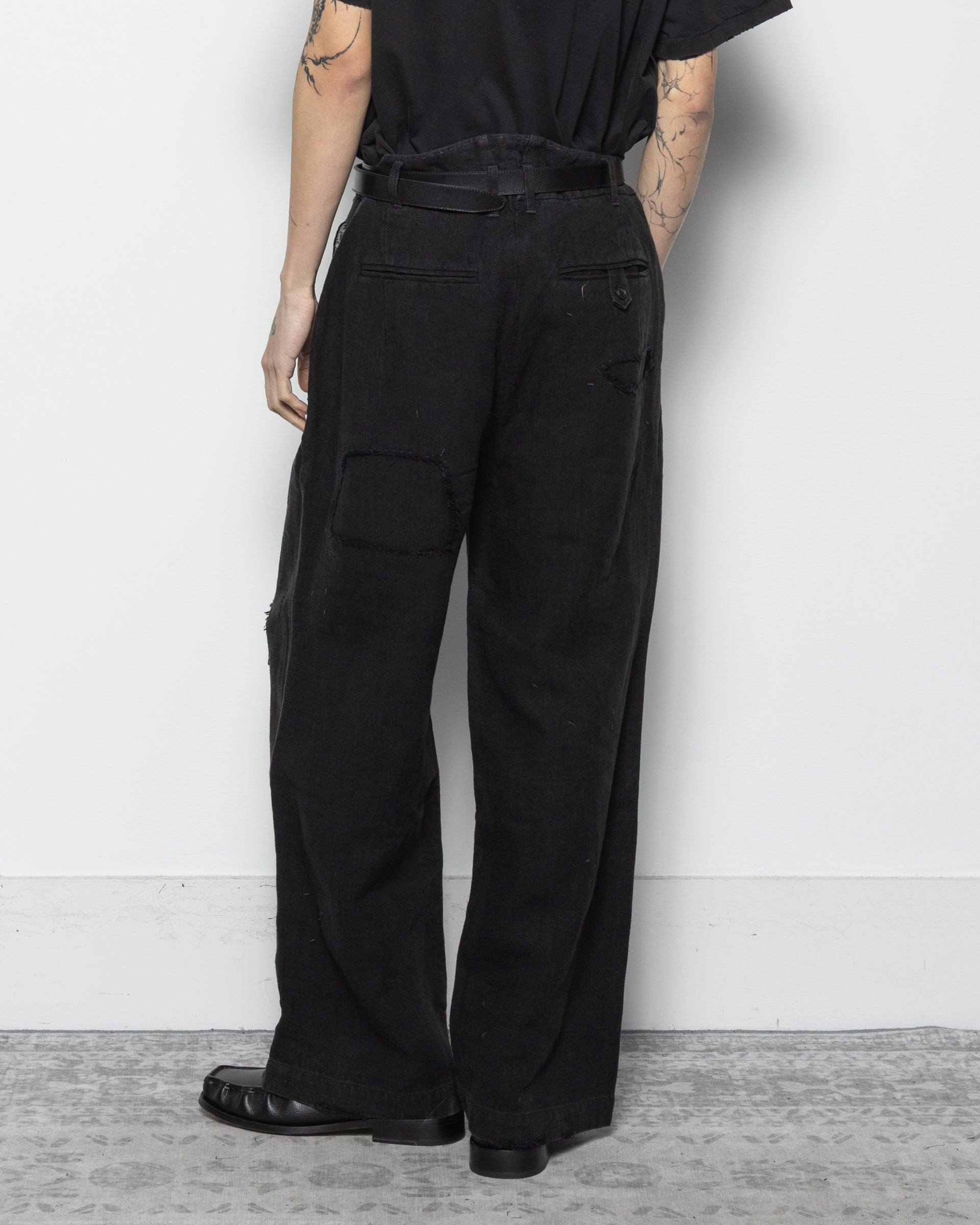 Repaired Chino in Black