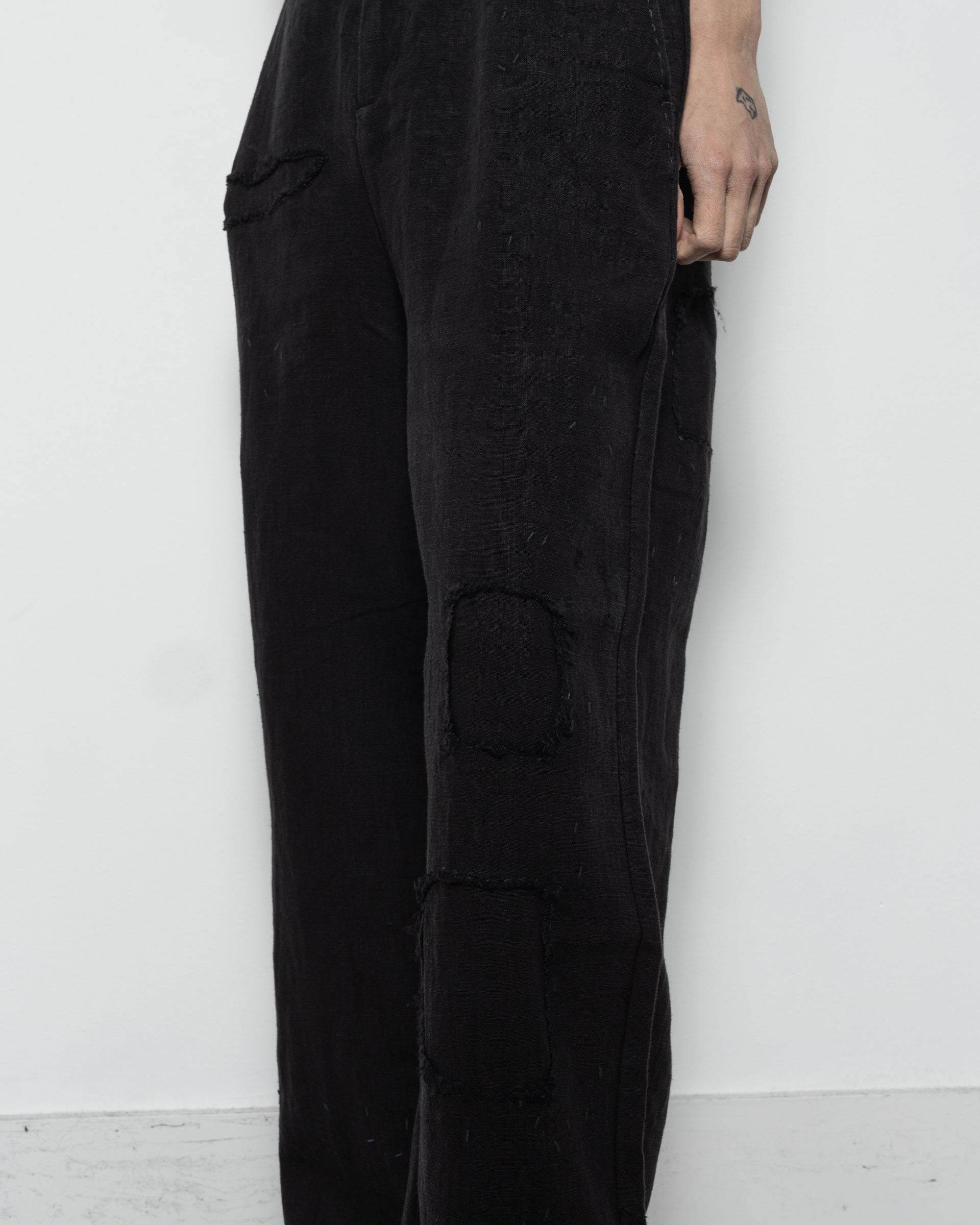 Repaired Chino in Black