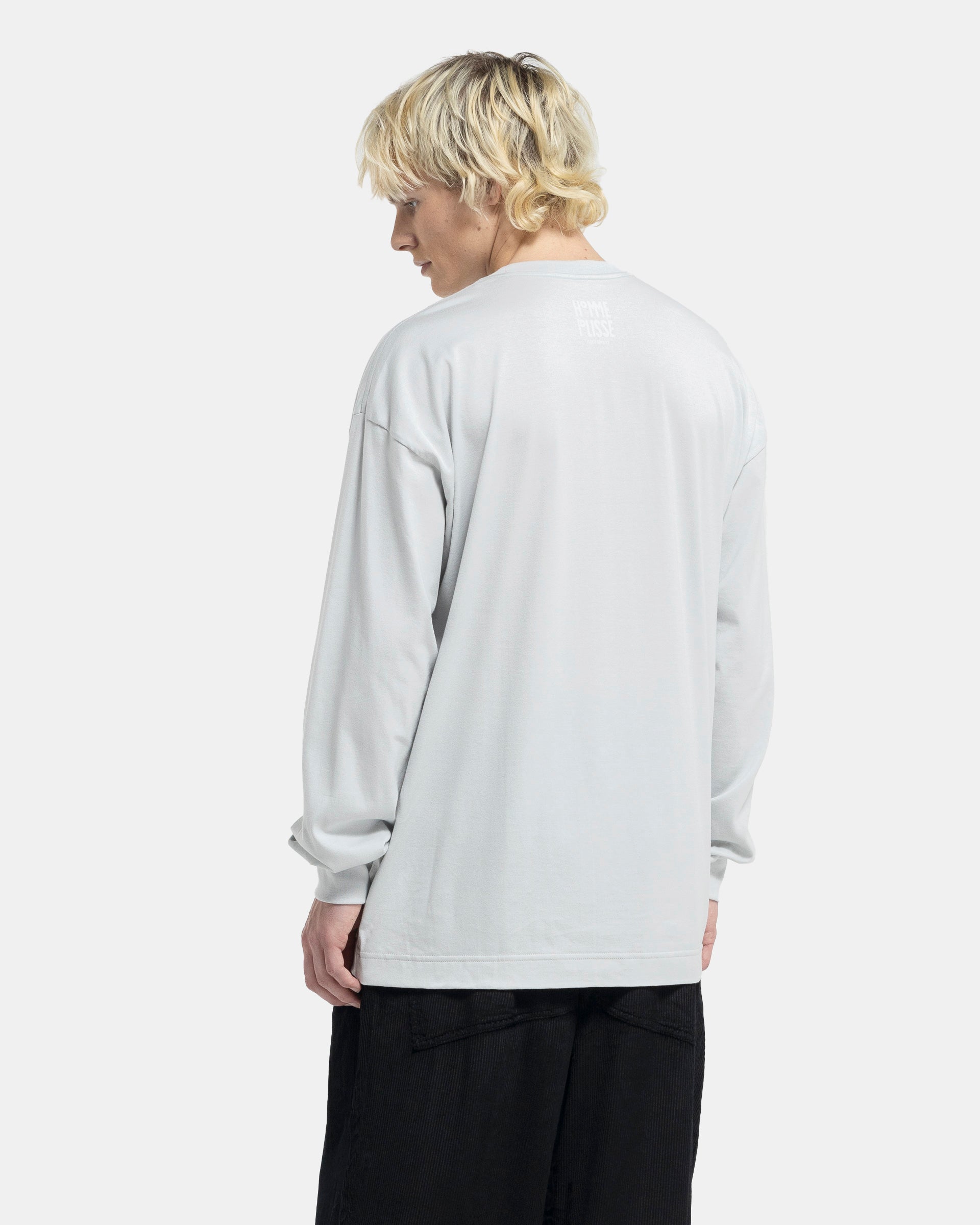 HOMME PLISSE ISSEY MIYAKE 長袖tシャツ ロナンコラボ Homme Plissé Issey Miyake Men's Pleated Long Sleeve T-Shirt in Ink